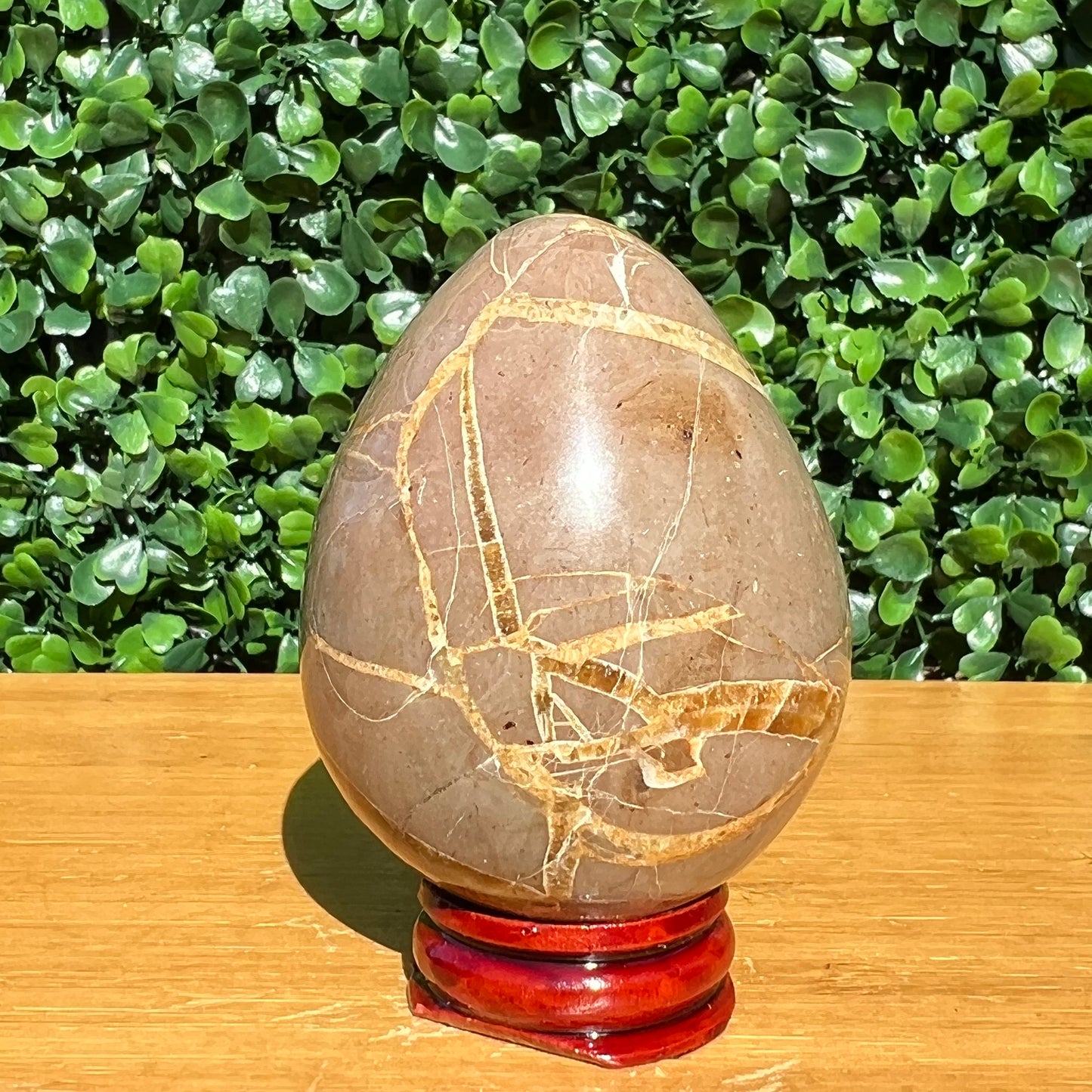 Septarian Yellow Calcite Egg