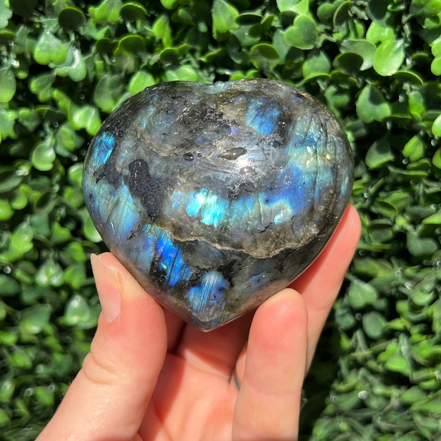 Labradorite Heart