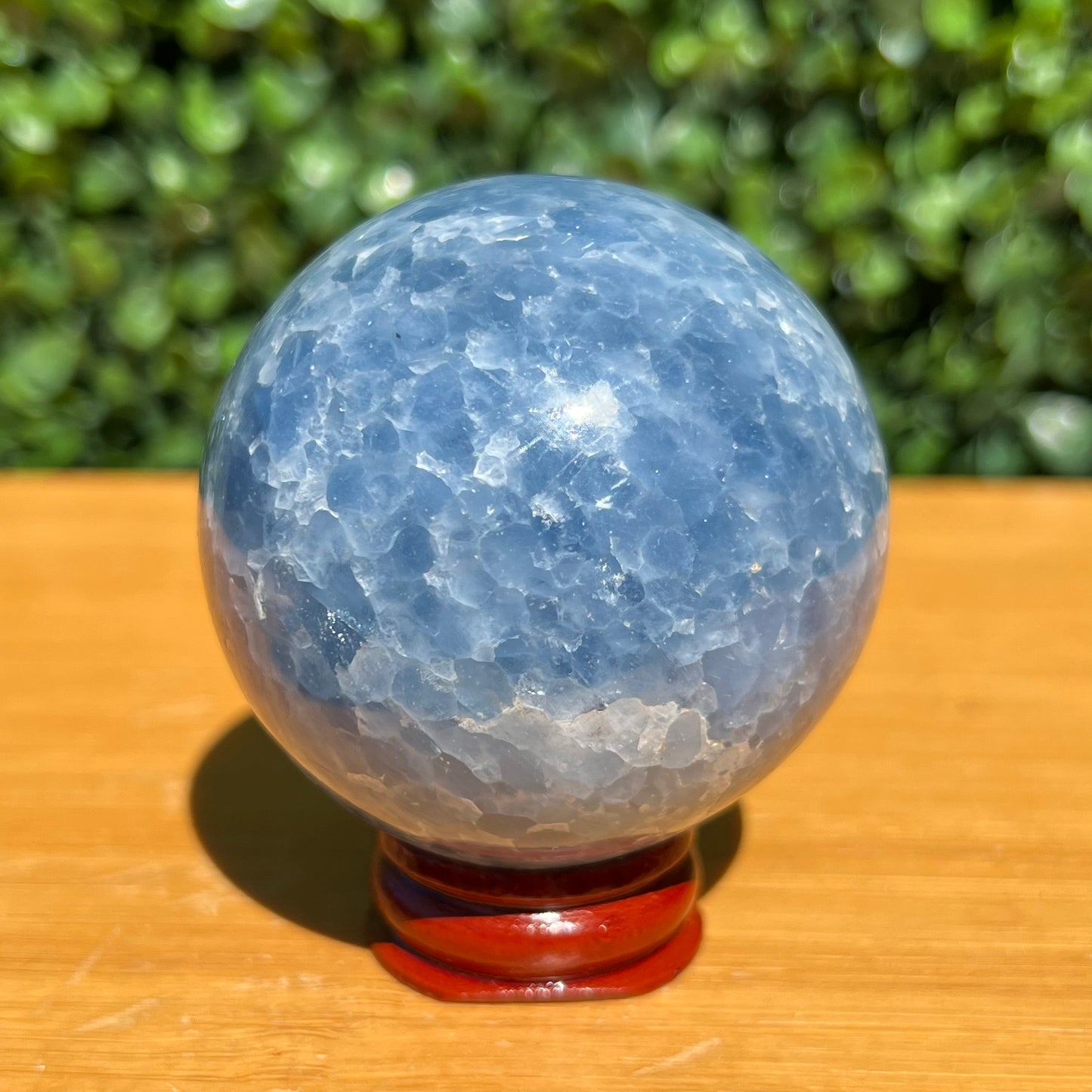 Blue Calcite Crystal Sphere