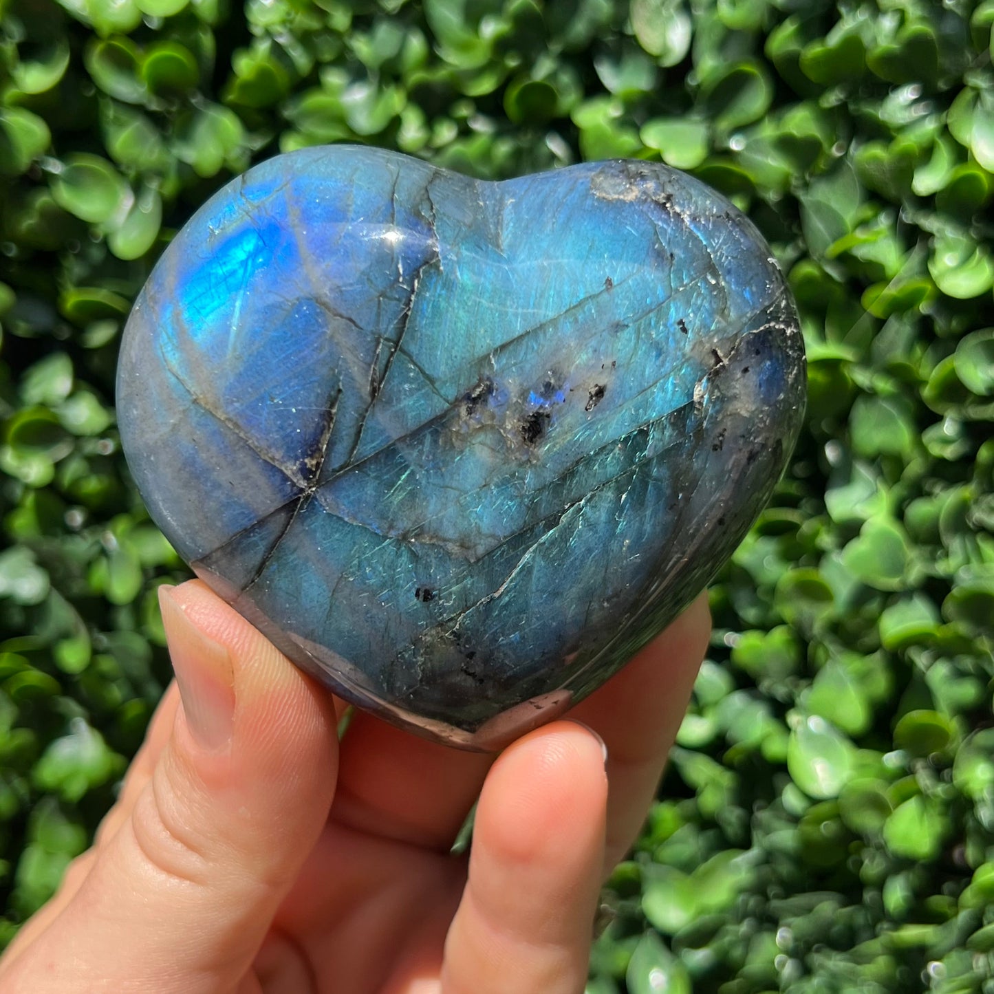 Labradorite Heart
