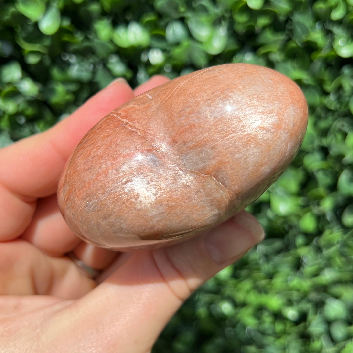 Peach Moonstone Heart