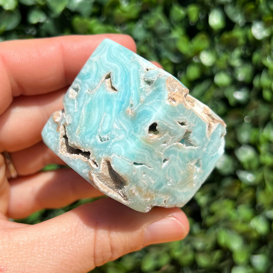 Blue Aragonite Cube