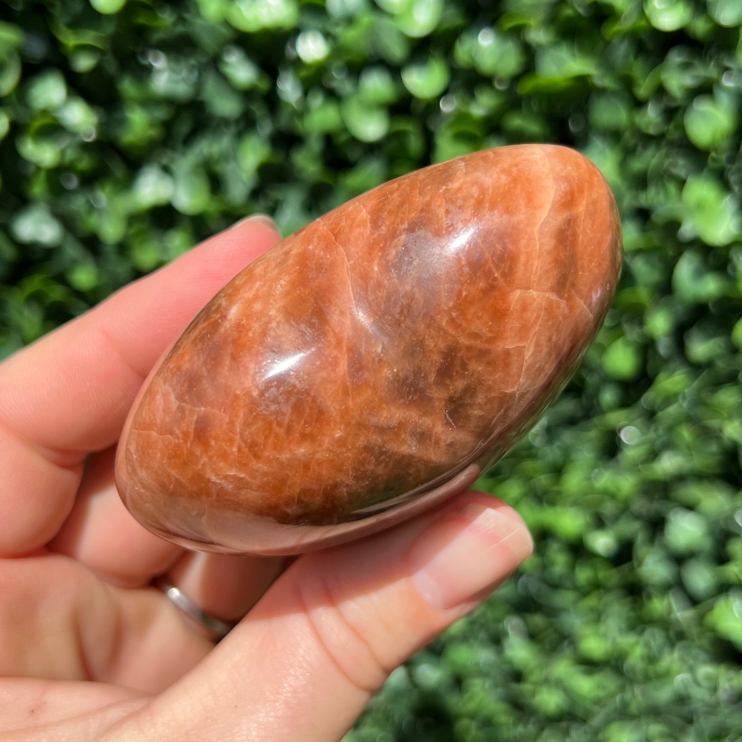 Peach Moonstone Heart