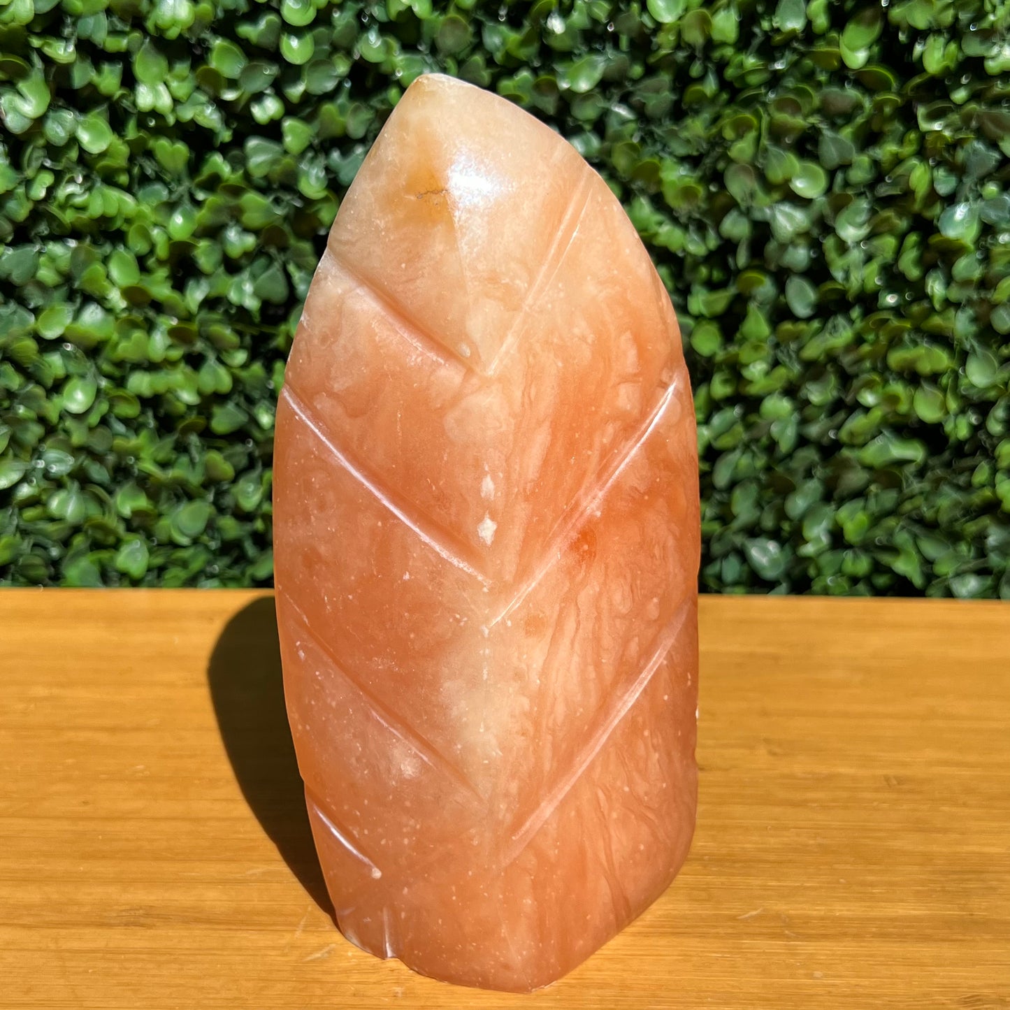 Tangerine Calcite Leaf