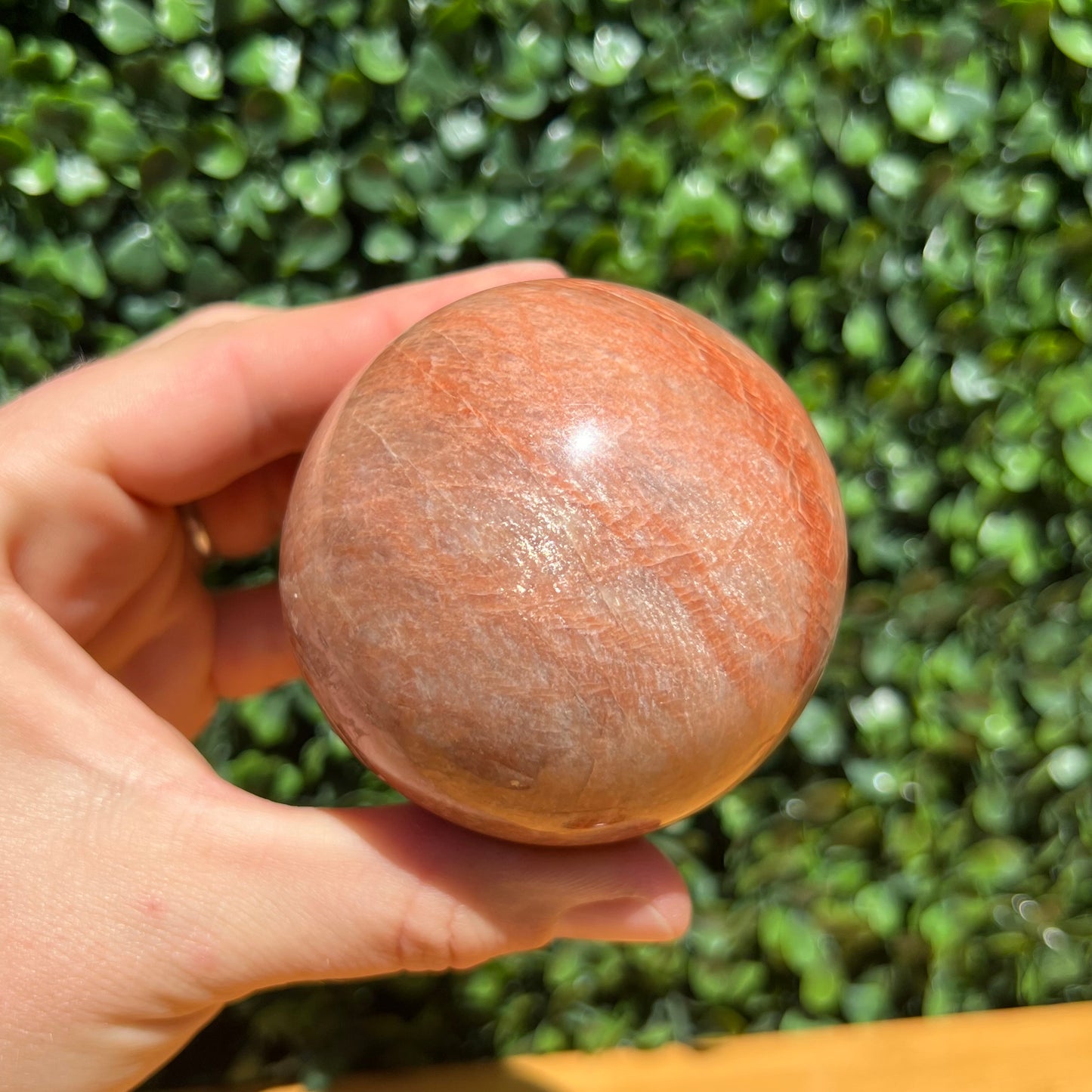 Peach Moonstone Sphere
