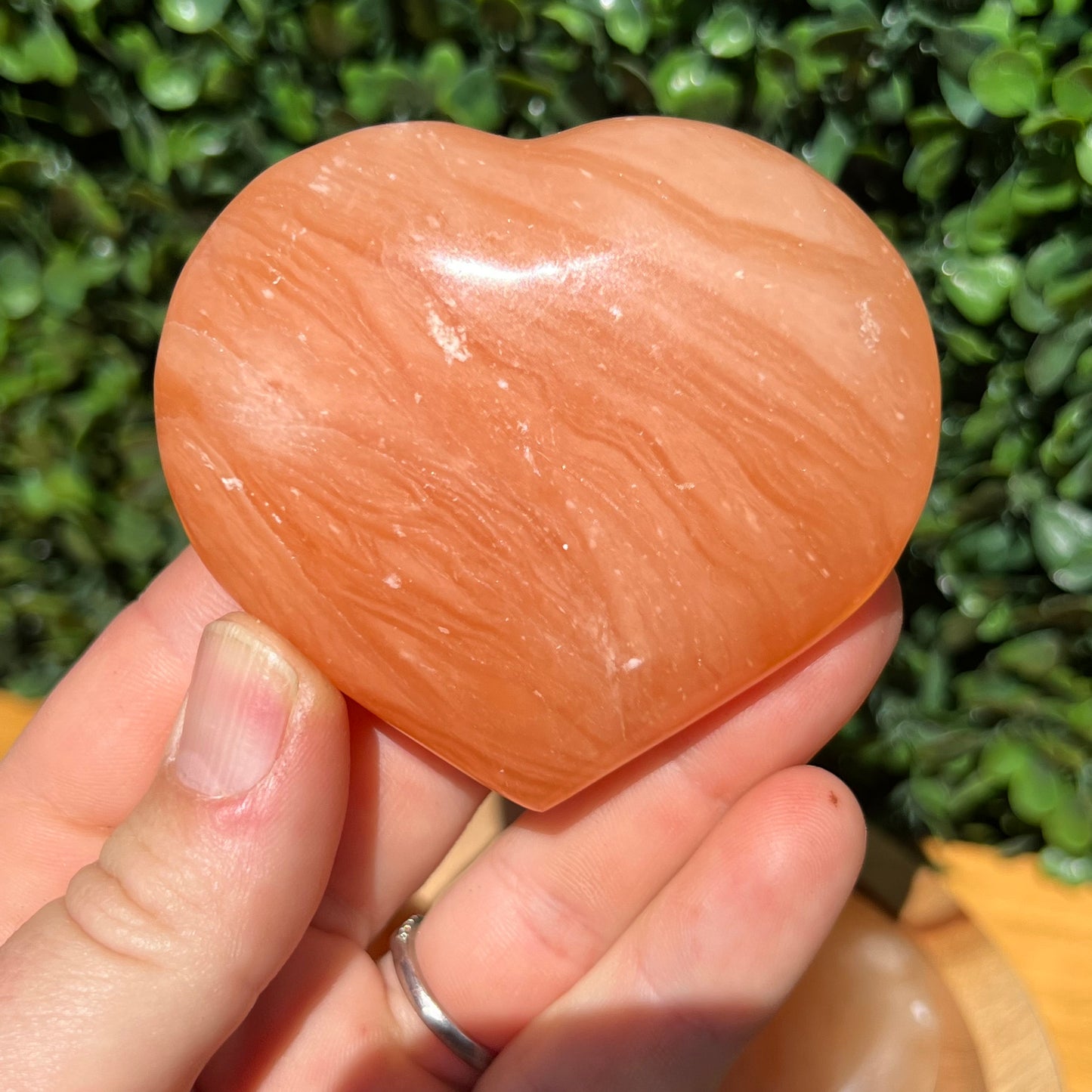 Tangerine Calcite Heart's