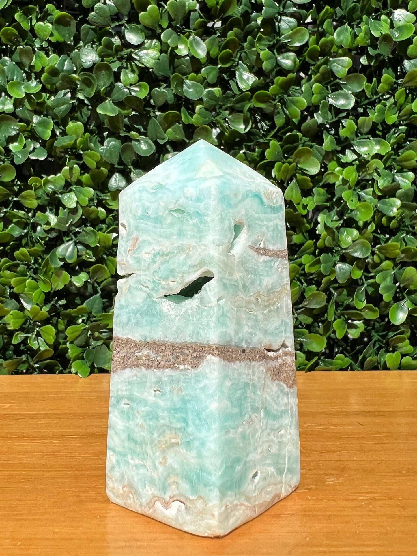 Blue Aragonite Obelisk