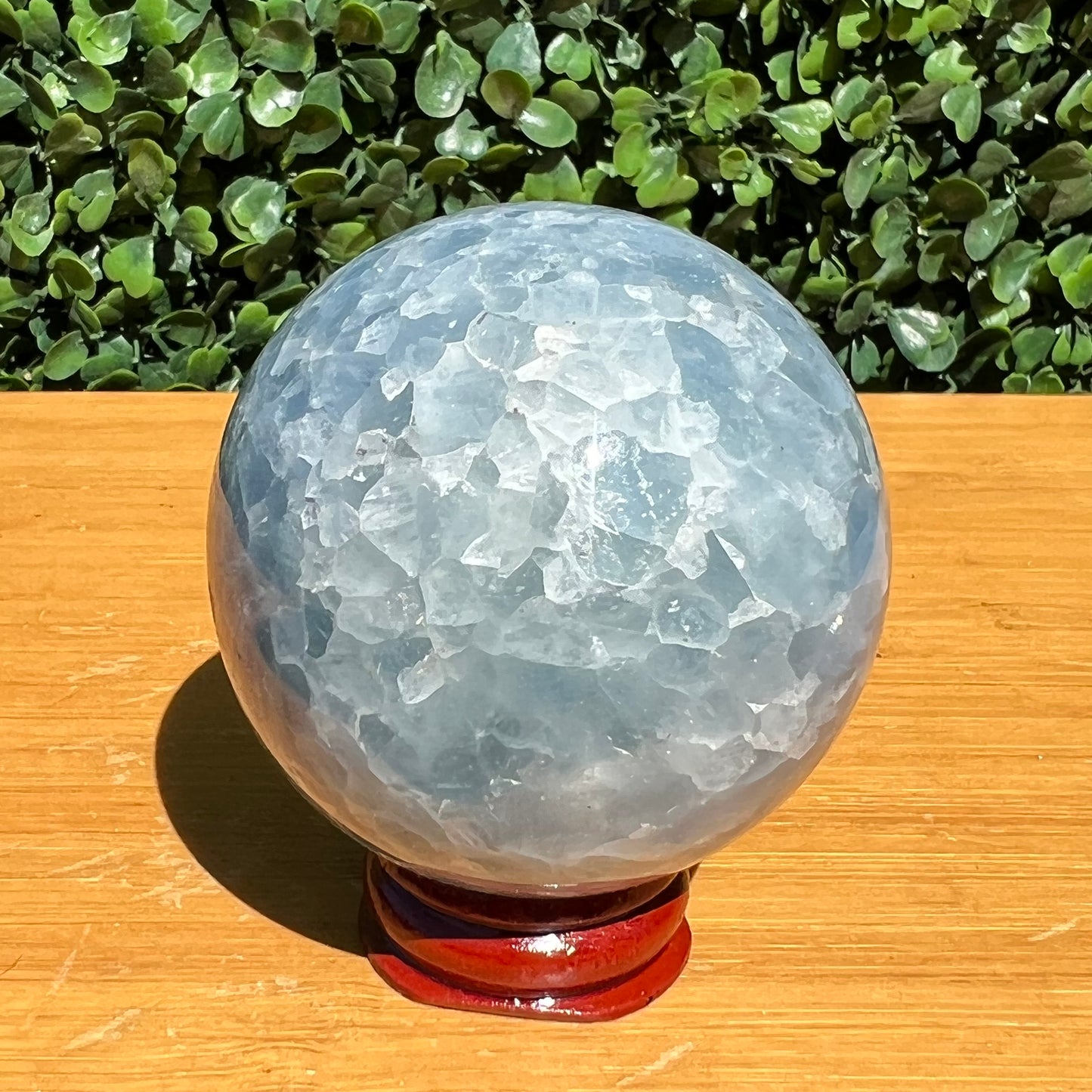 Blue Calcite Crystal Sphere