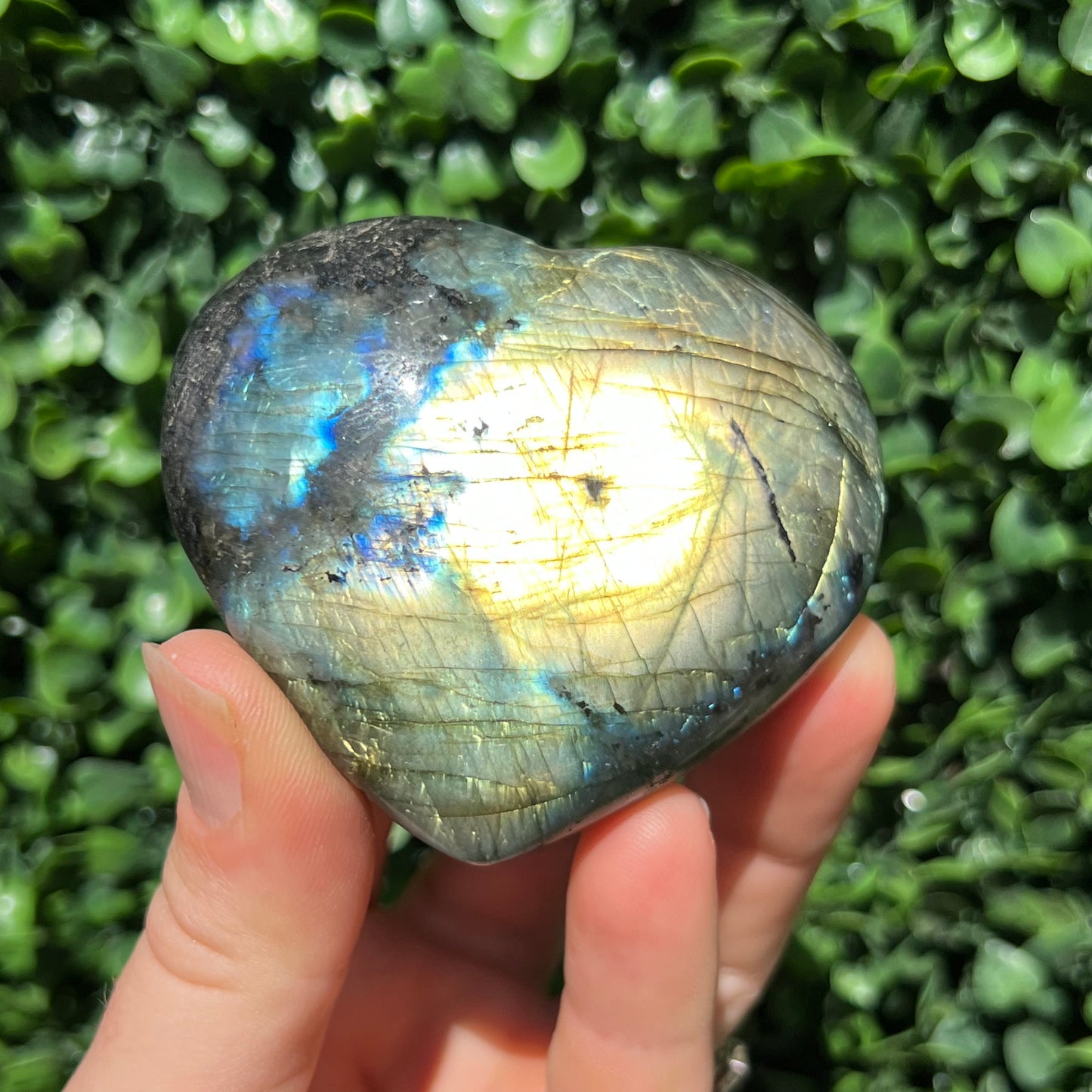 Labradorite Heart