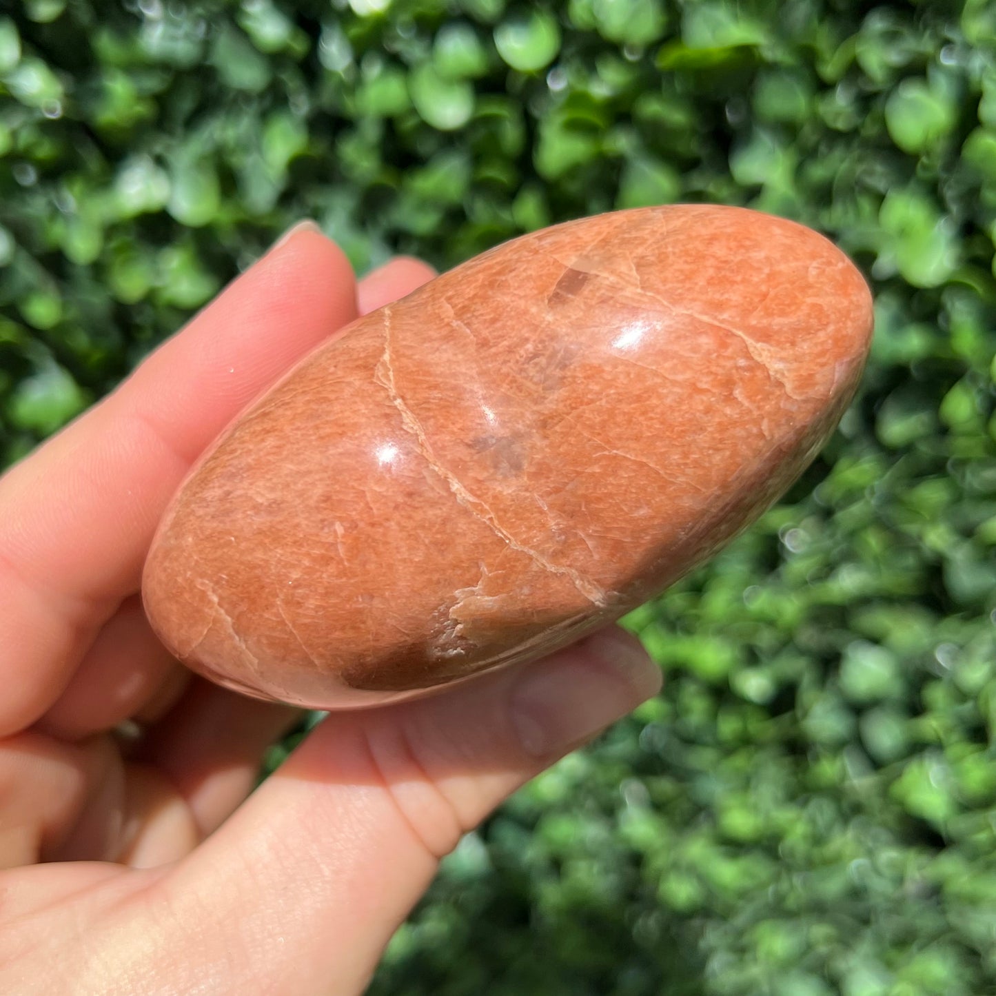 Peach Moonstone Heart