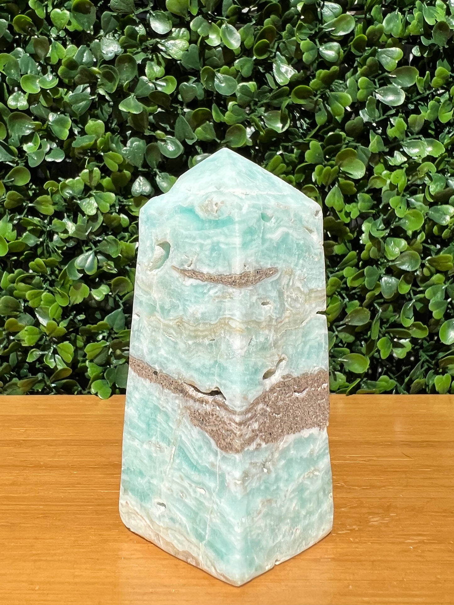 Blue Aragonite Obelisk