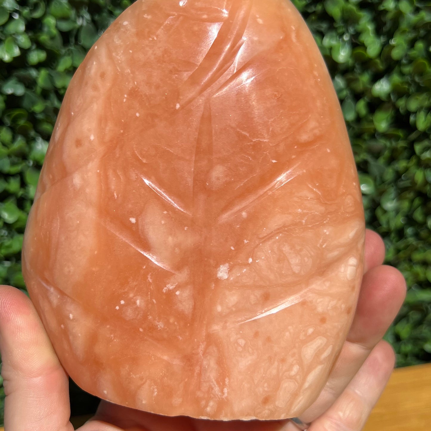 Tangerine Calcite Leaf