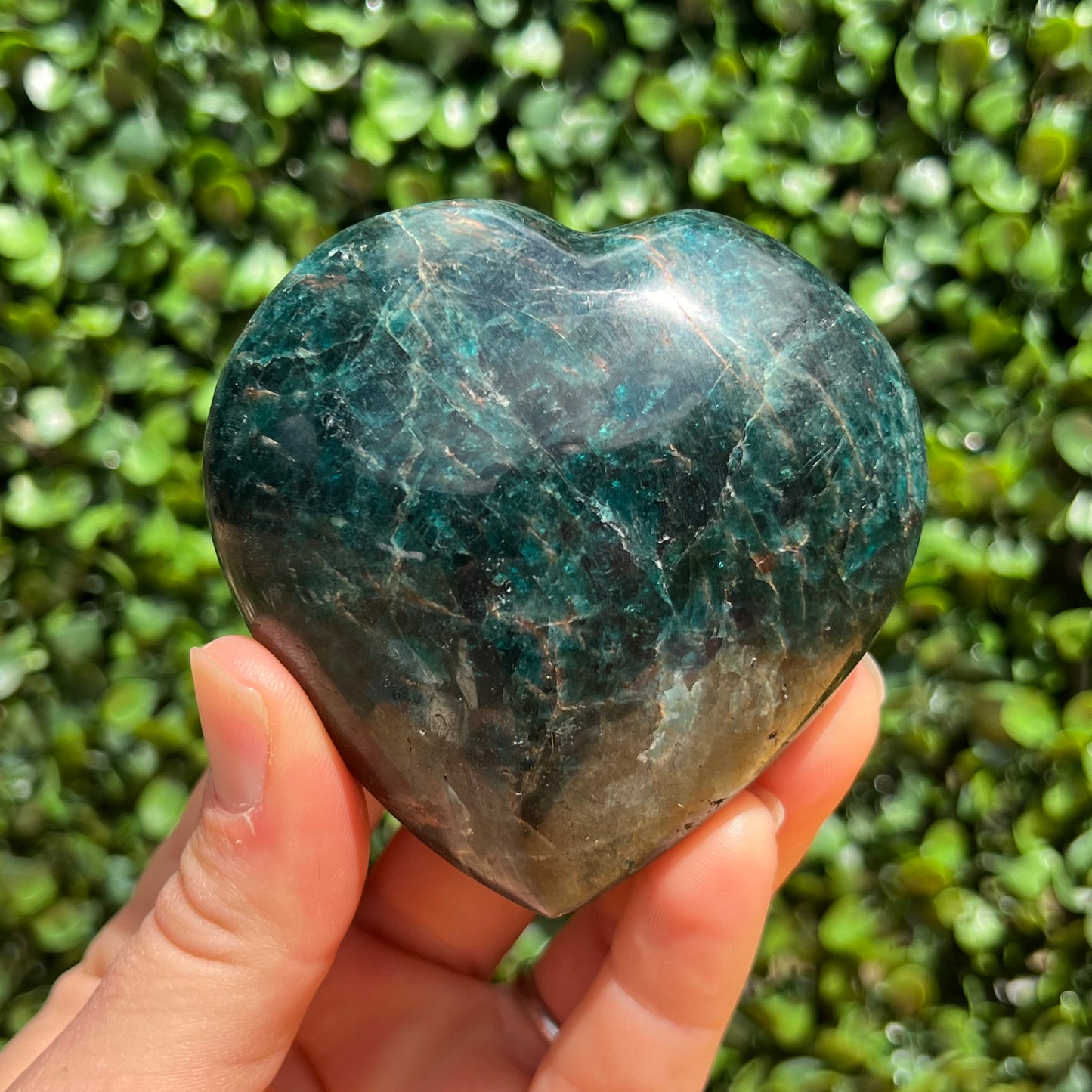 Blue Apatite Crystal Heart
