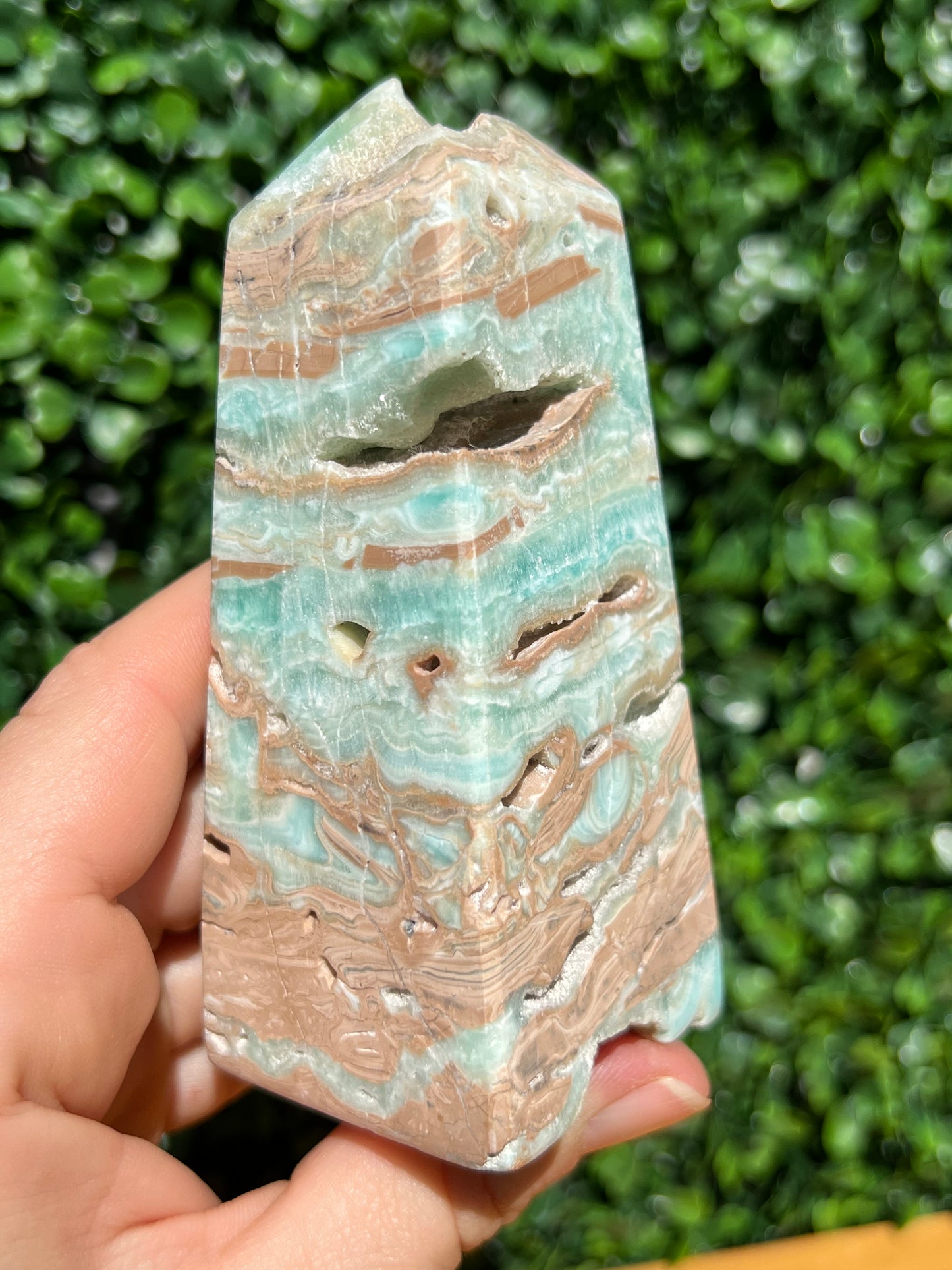 Blue Aragonite Obelisk