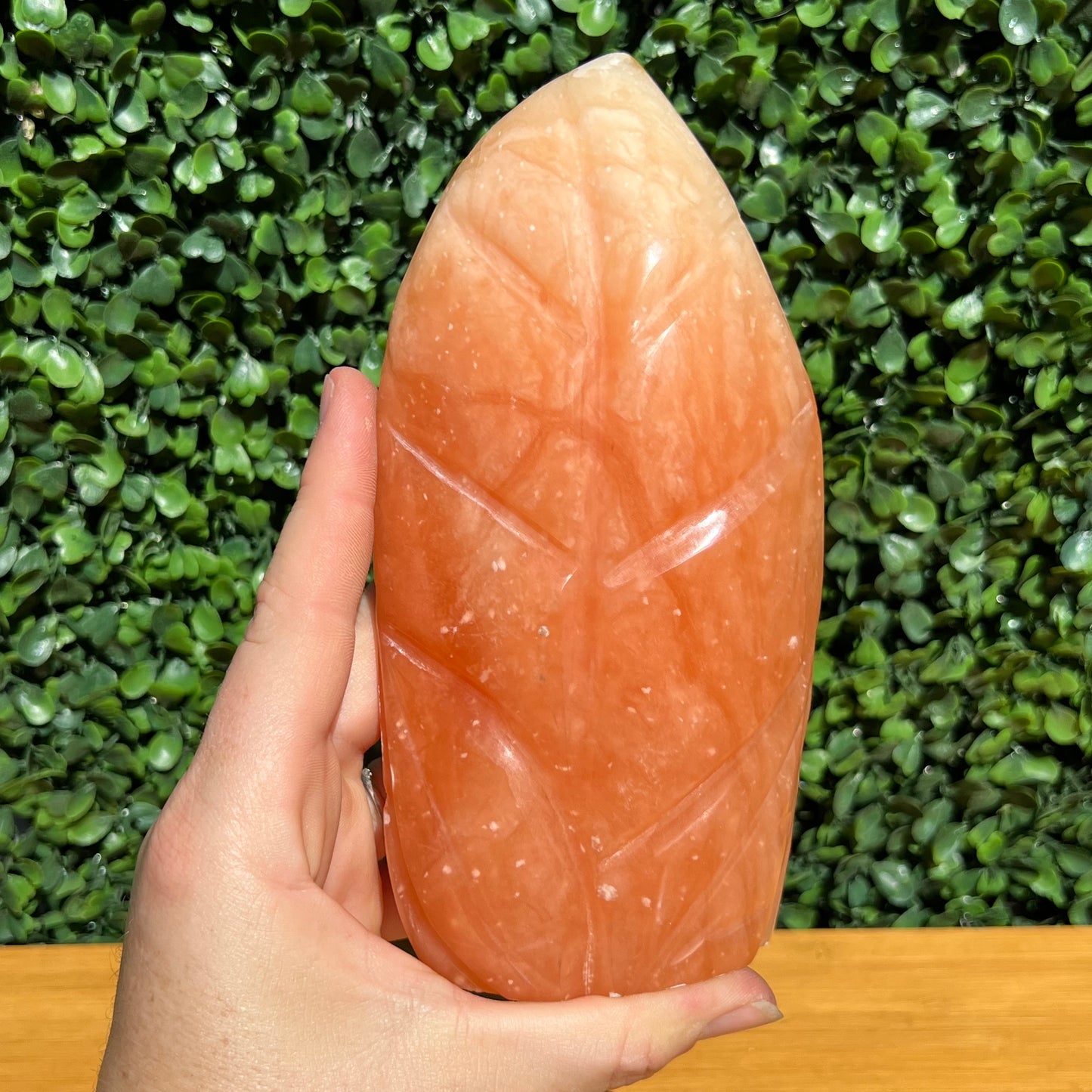 Tangerine Calcite Leaf