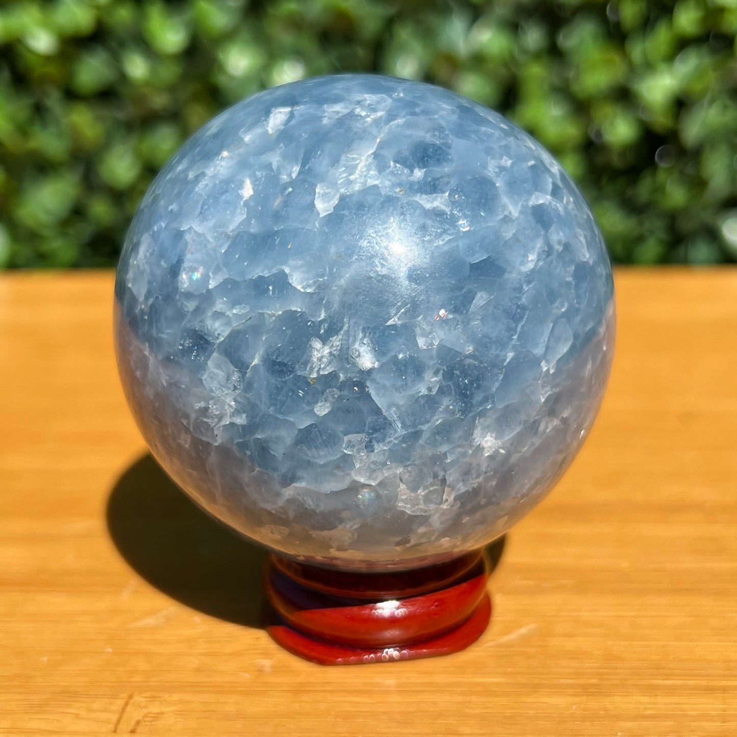 Blue Calcite Crystal Sphere