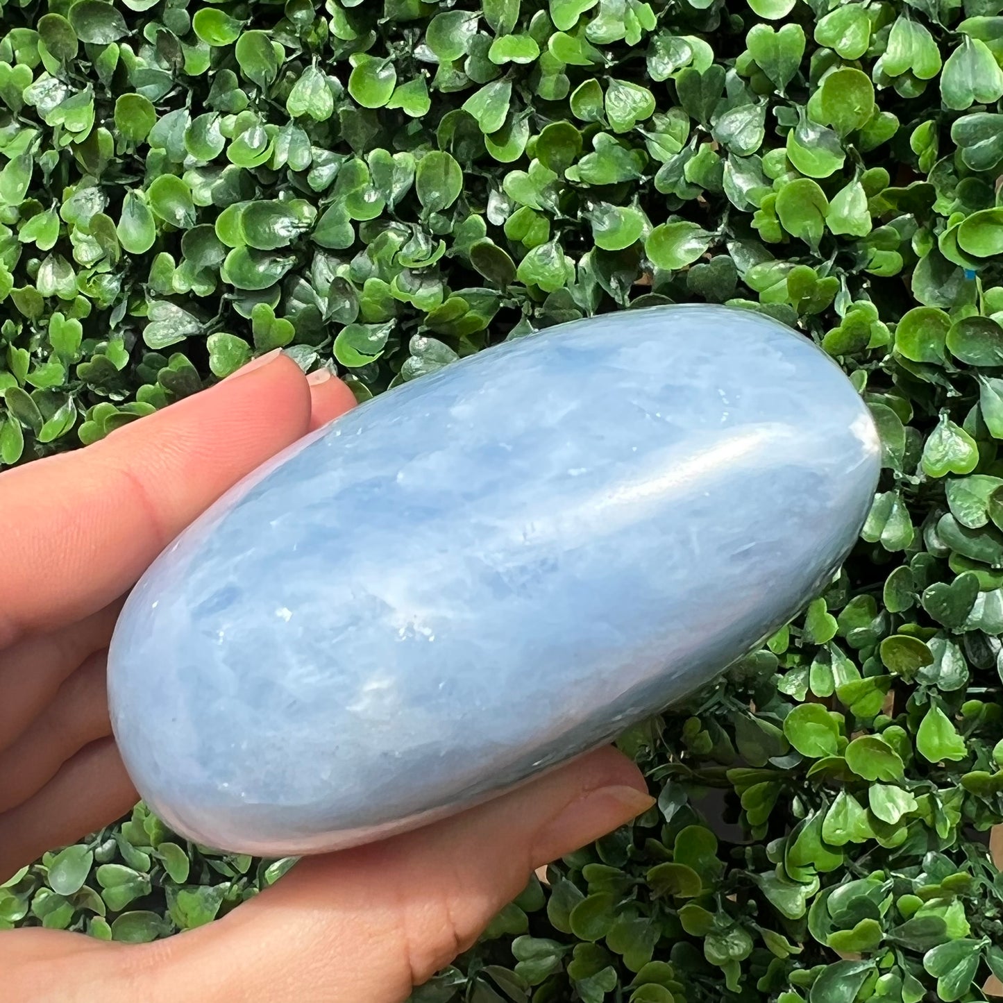 Blue Calcite Crystal Heart
