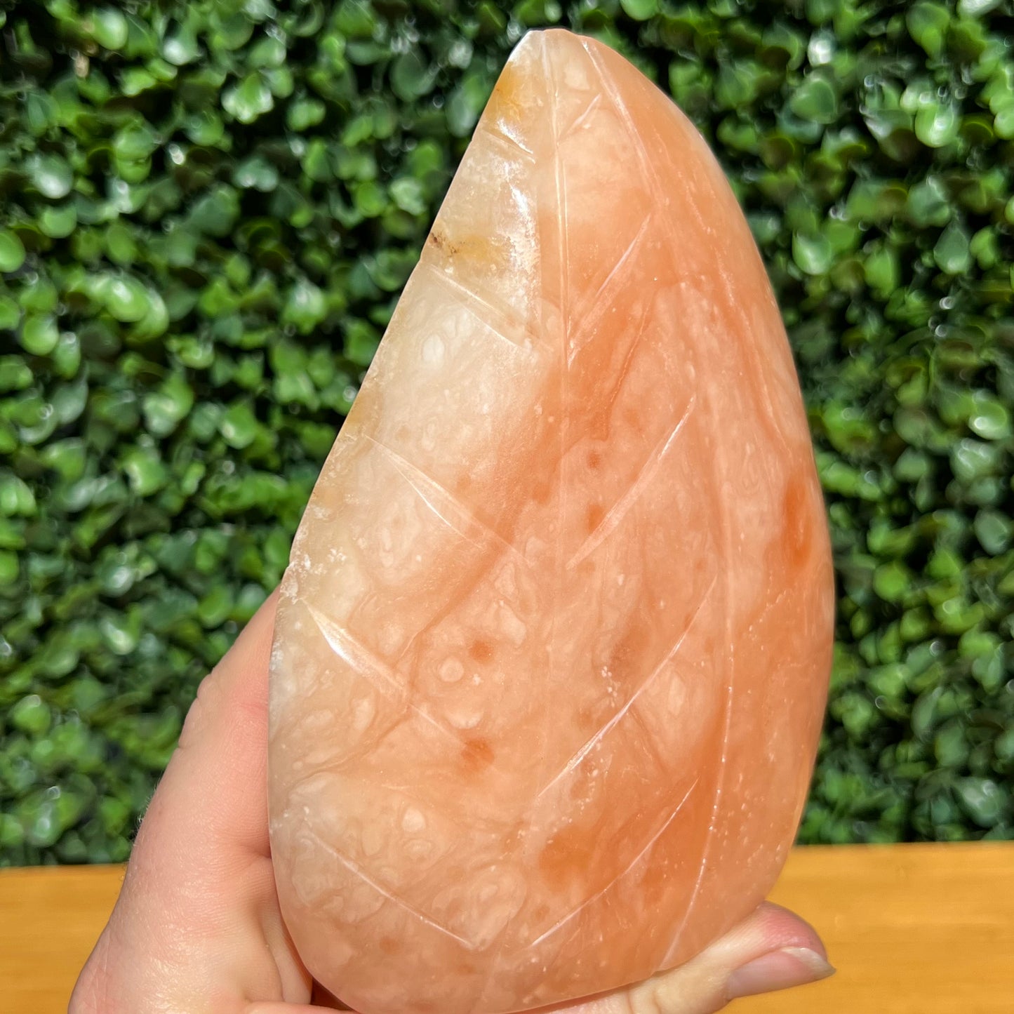 Tangerine Calcite Leaf