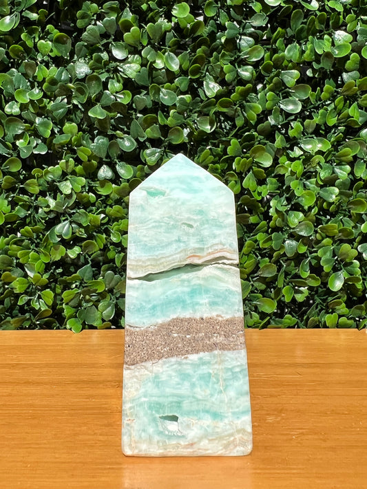 Blue Aragonite Obelisk