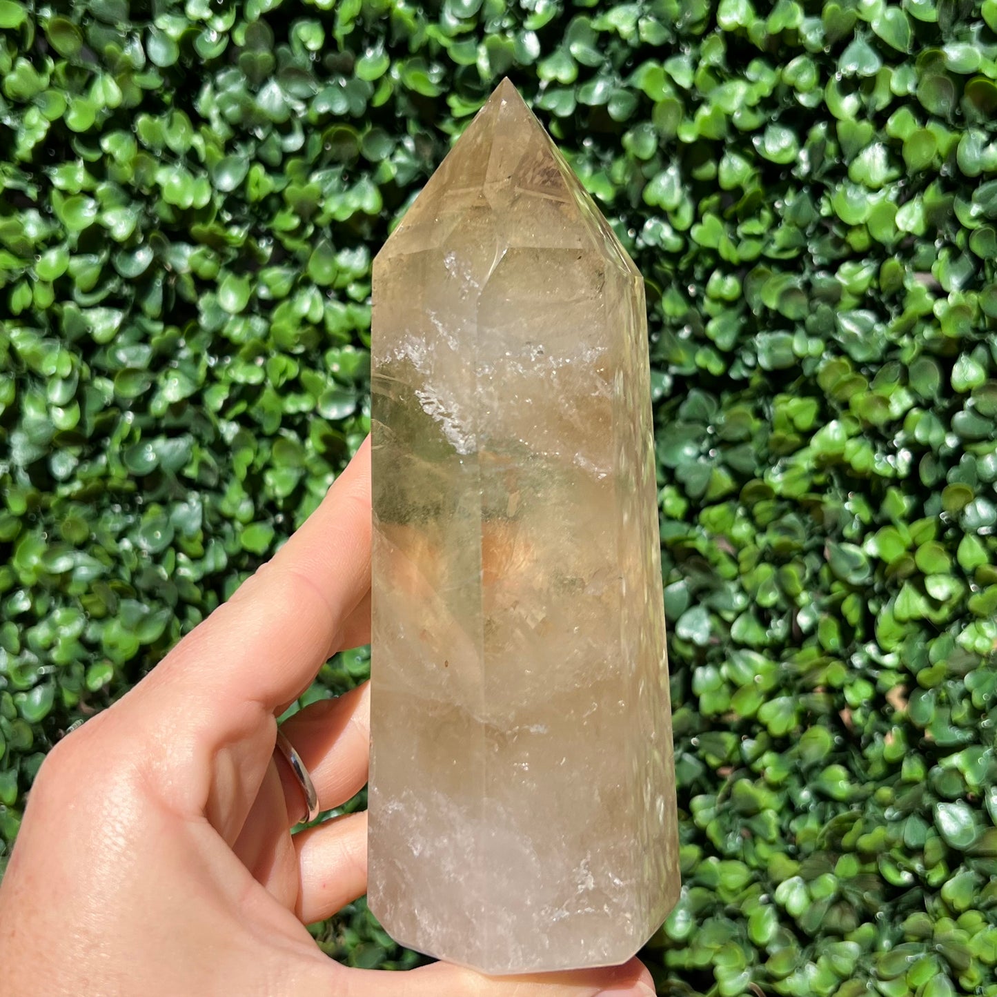 100% Natural Light Citrine Tower