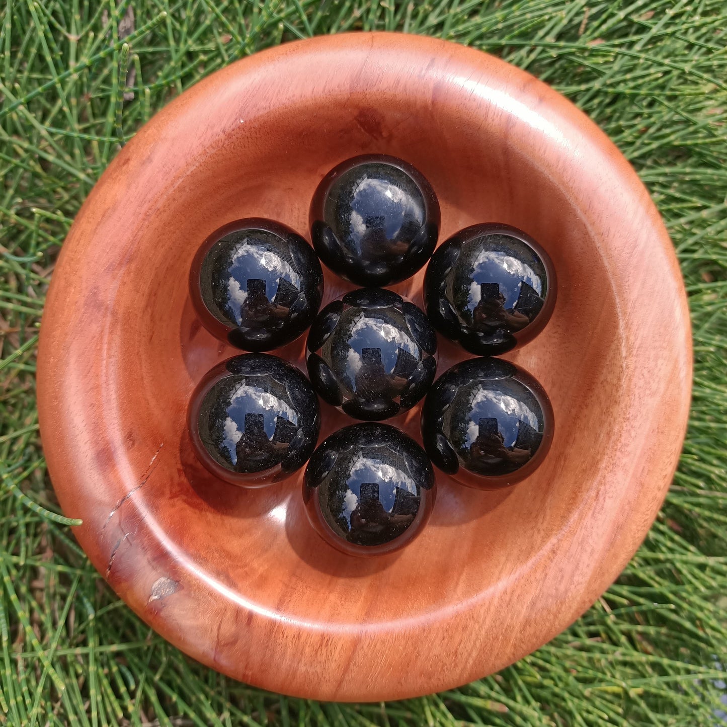 Black Obsidian Orbs - The Crystal Society Pty Ltd