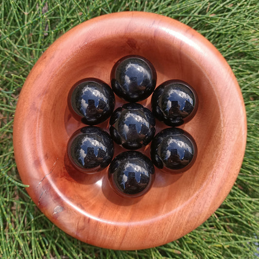 Black Obsidian Orbs - The Crystal Society Pty Ltd