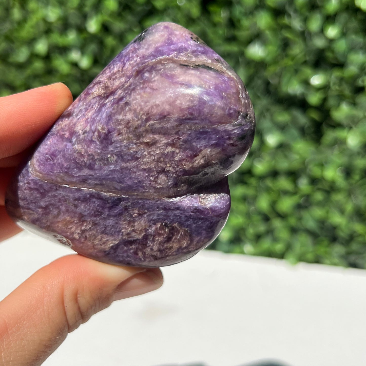 Charoite Palm Stone