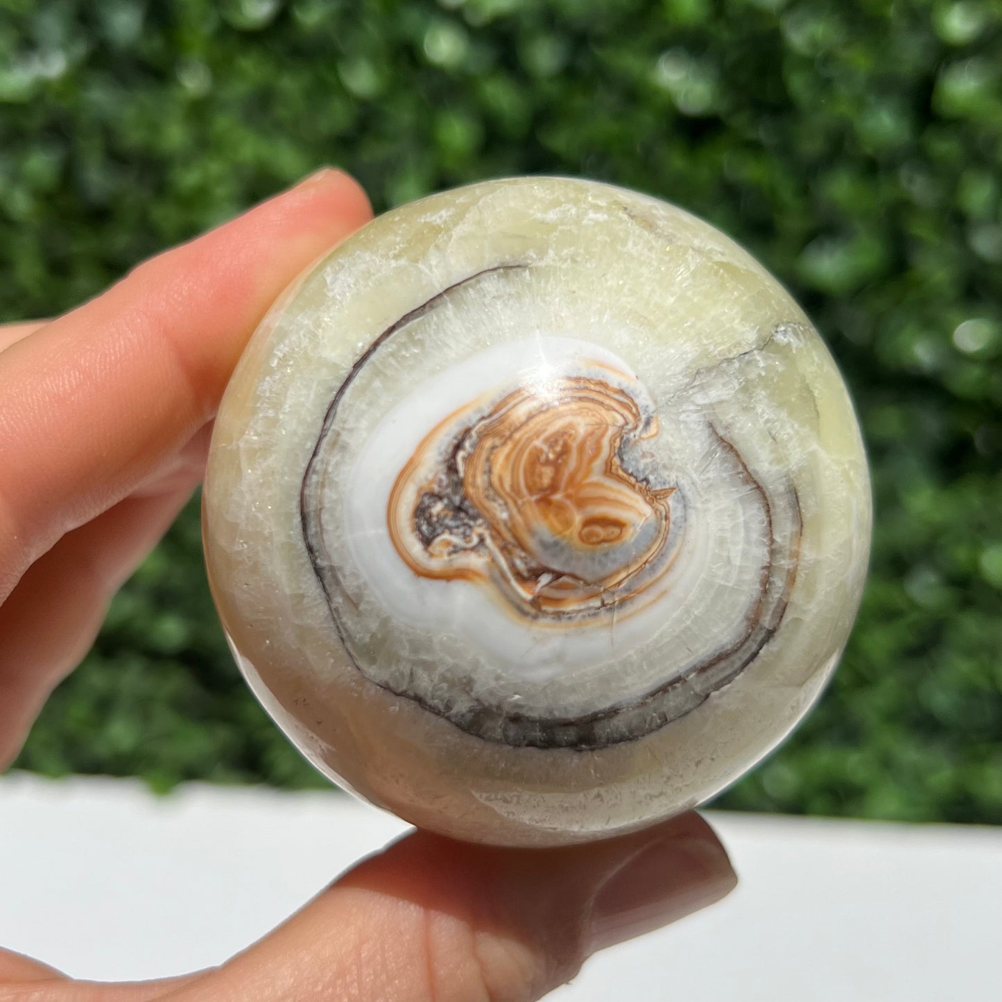 Golden Calcite Crystal Sphere