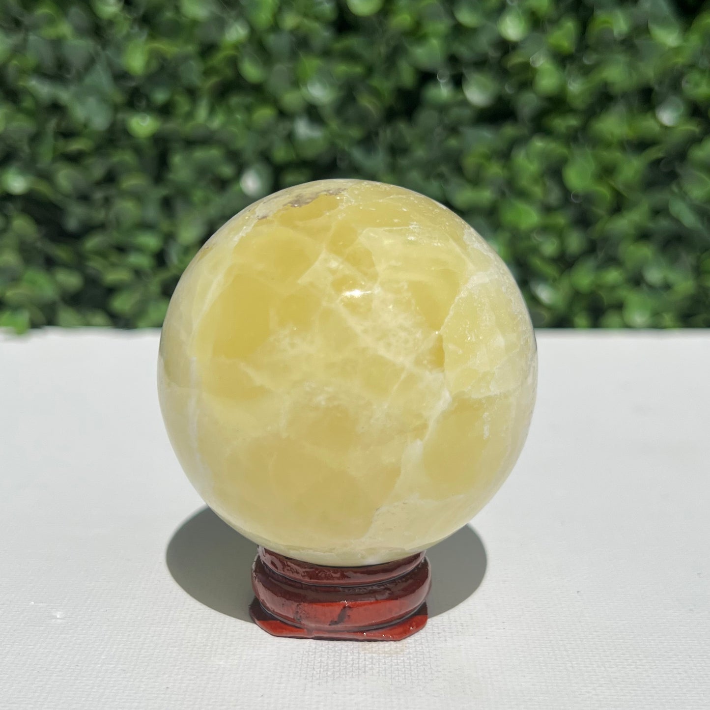 Golden Calcite Crystal Sphere