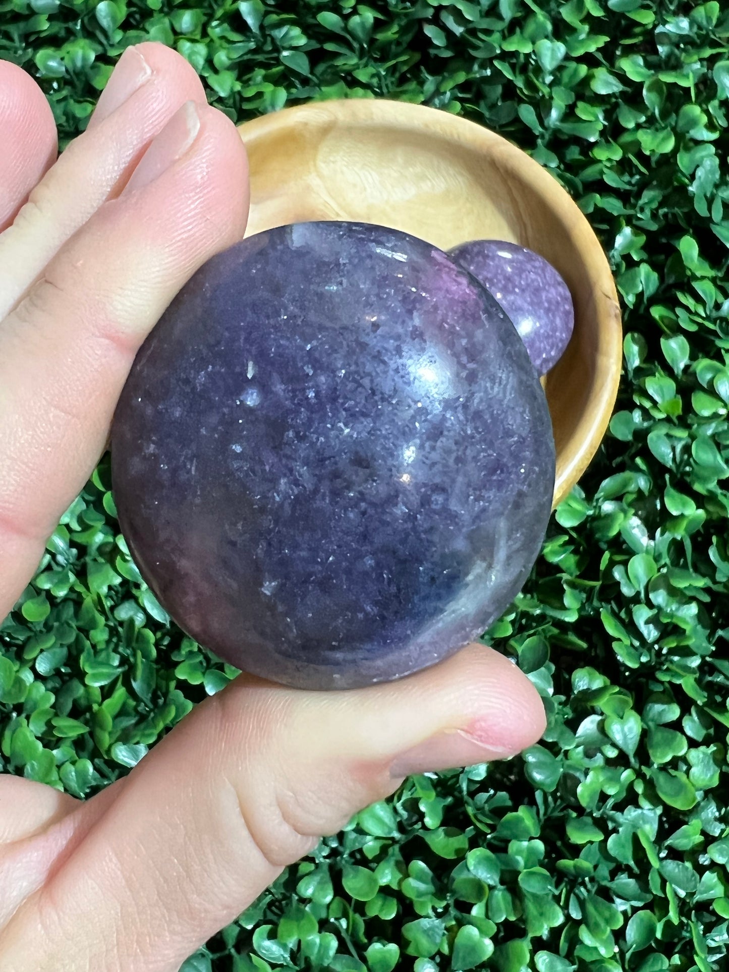 Lepidolite Palm Stone’s