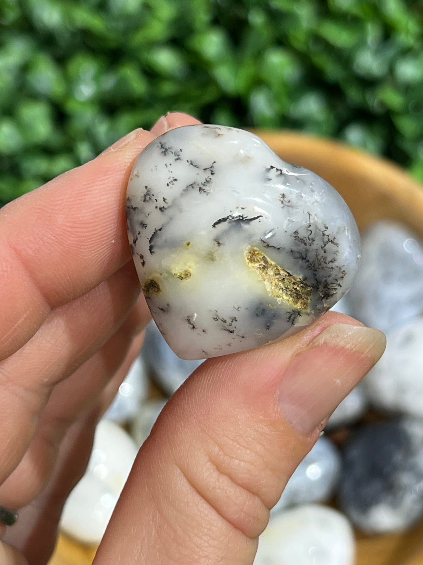 Dendritic Agate Gemstone Heart’s