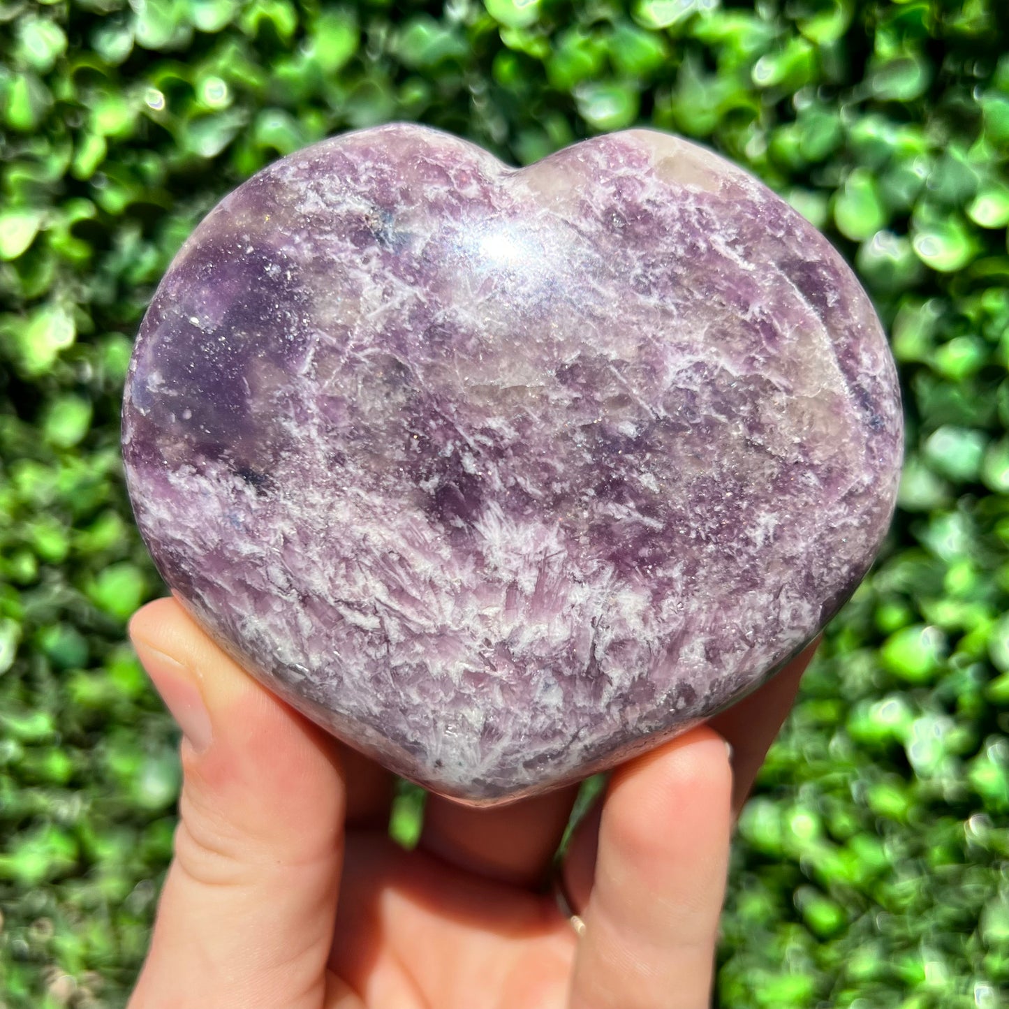 Lepidolite Smokey Heart