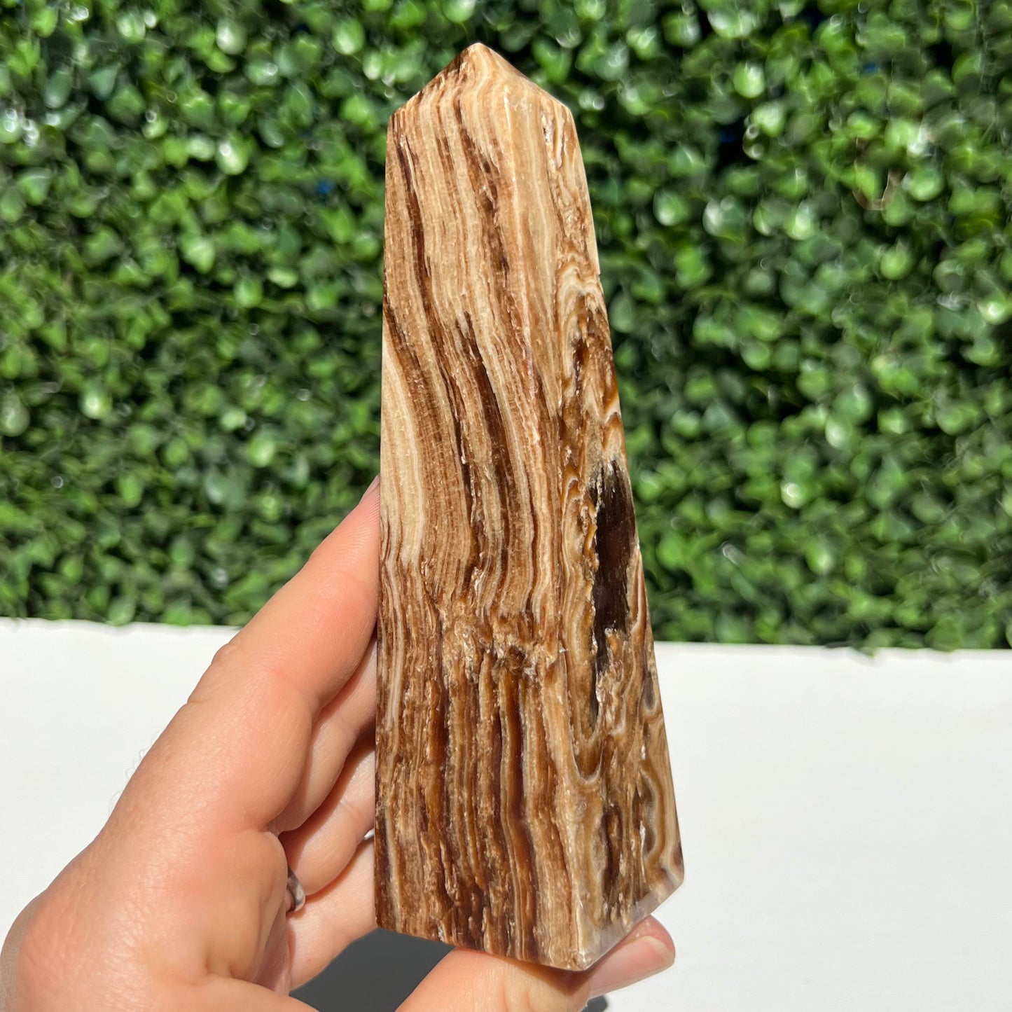 Chocolate Calcite Obelisk