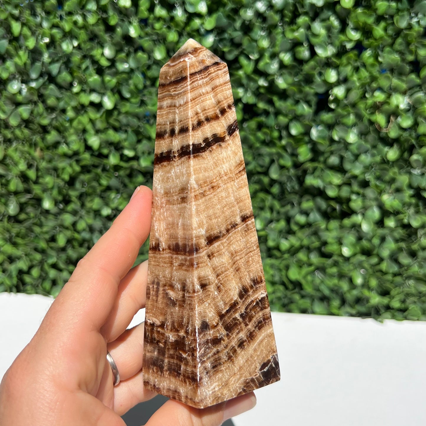 Chocolate Calcite Obelisk