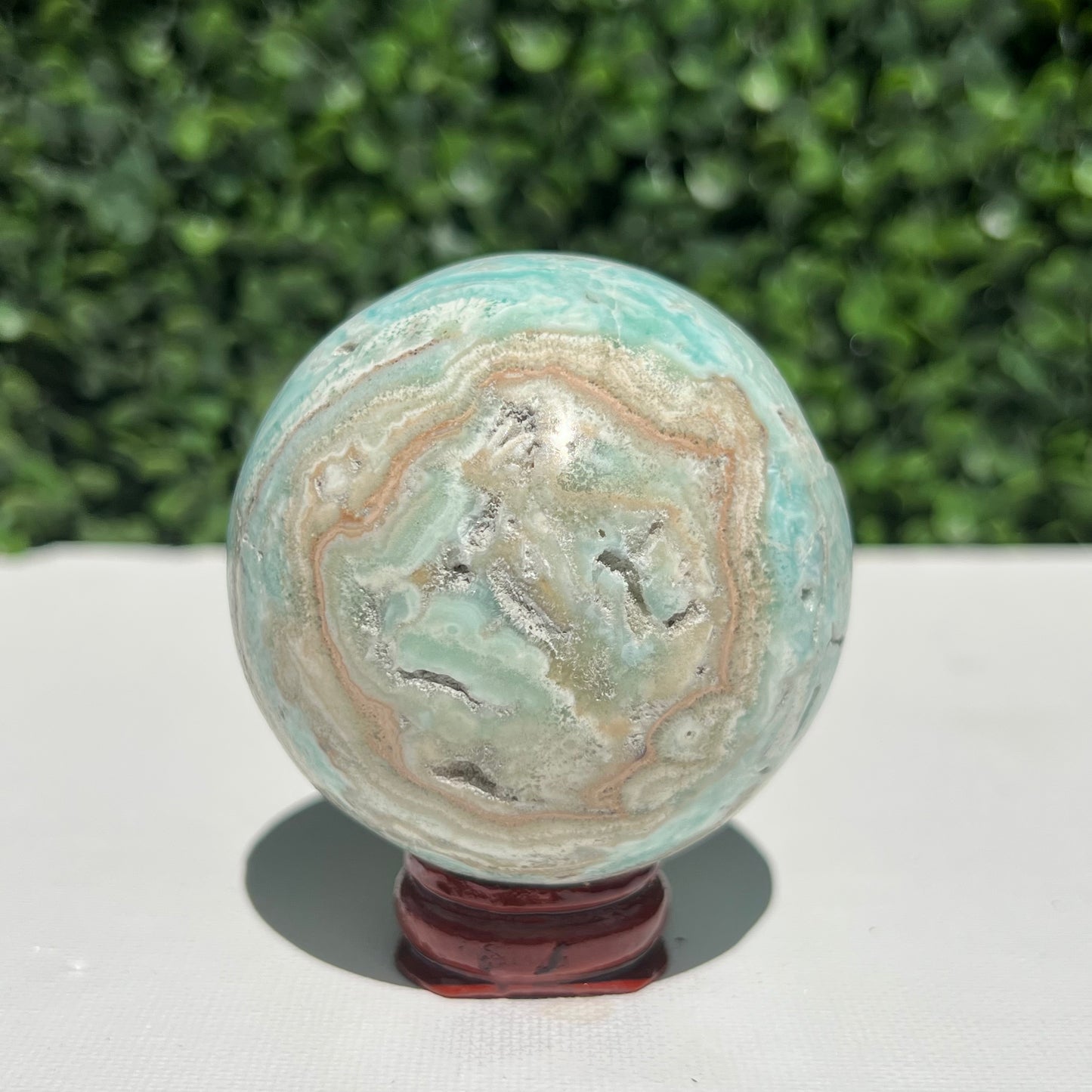 Blue Aragonite Sphere