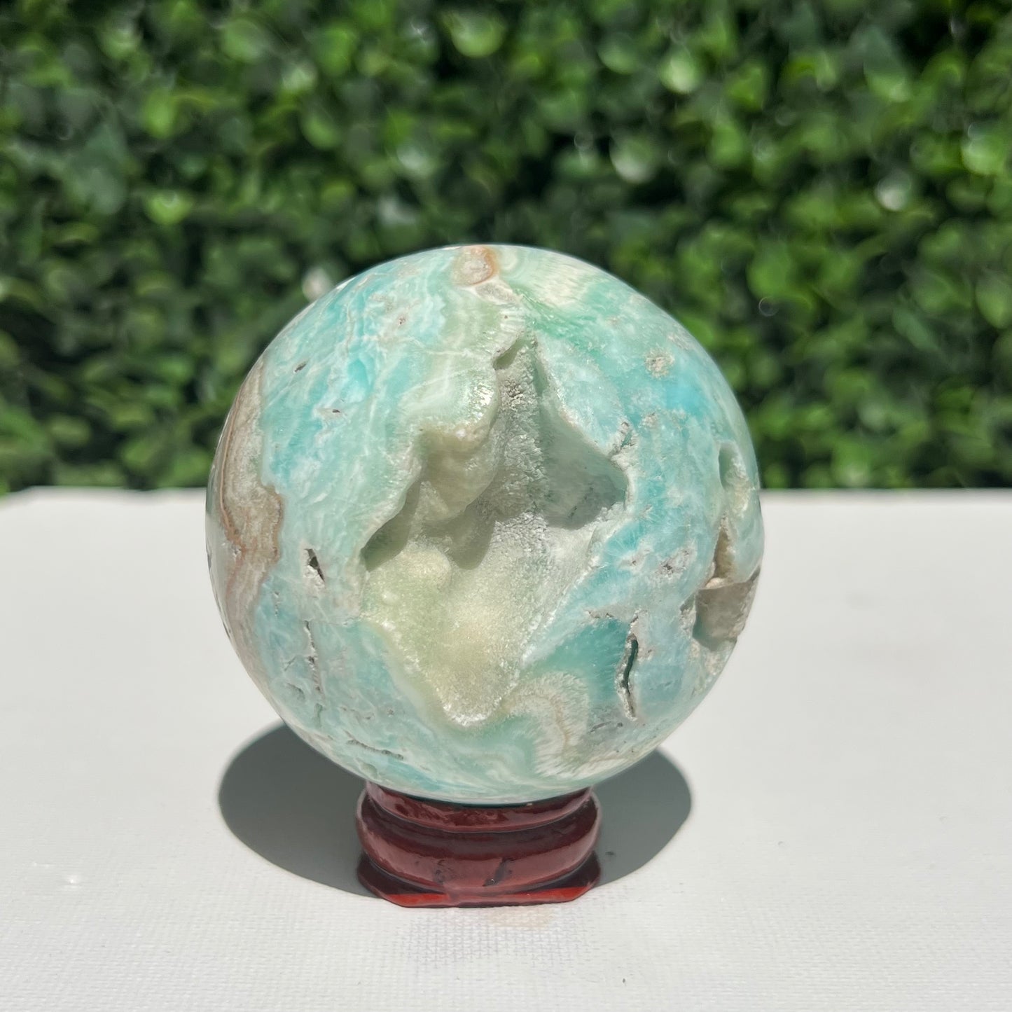 Blue Aragonite Sphere