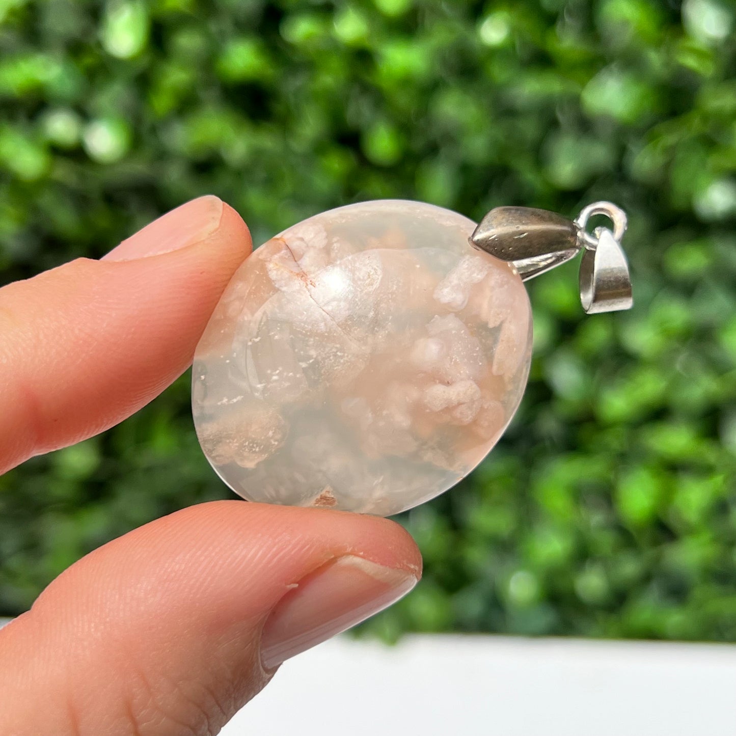Flower Agate Pendant
