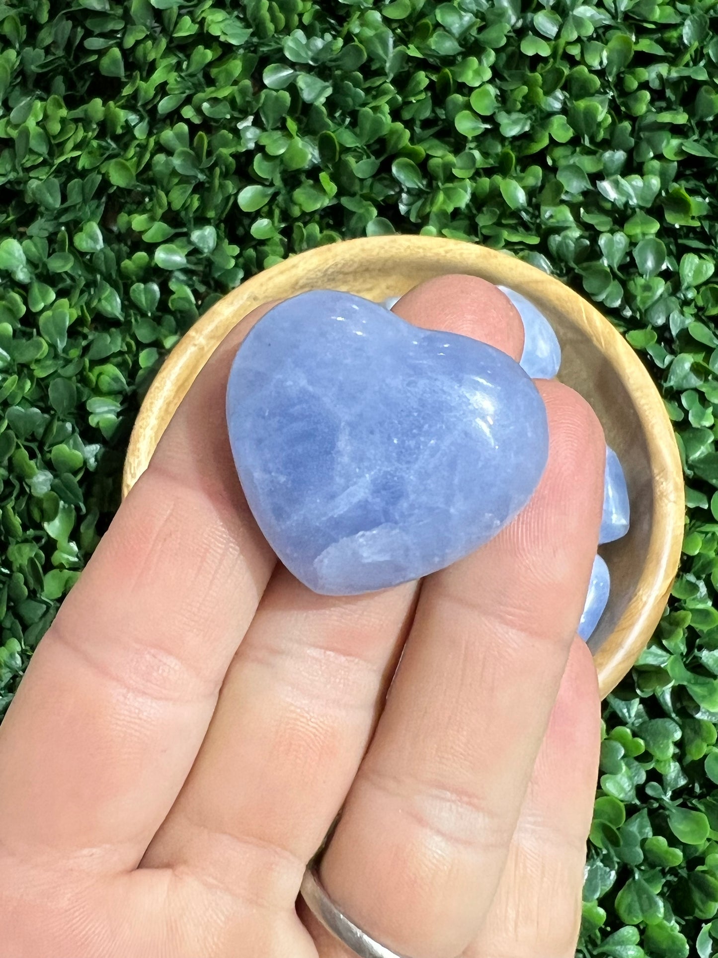 Blue Calcite Crystal Heart’s