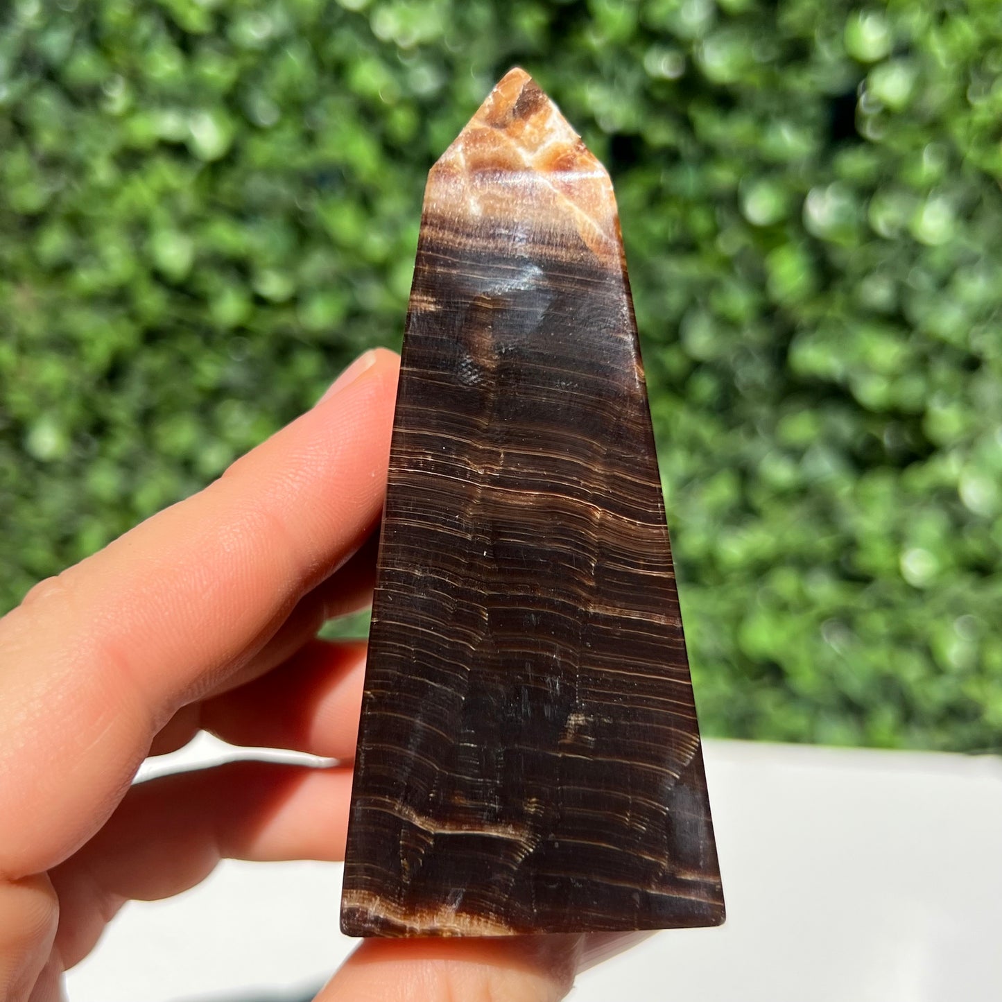 Chocolate Calcite Obelisk