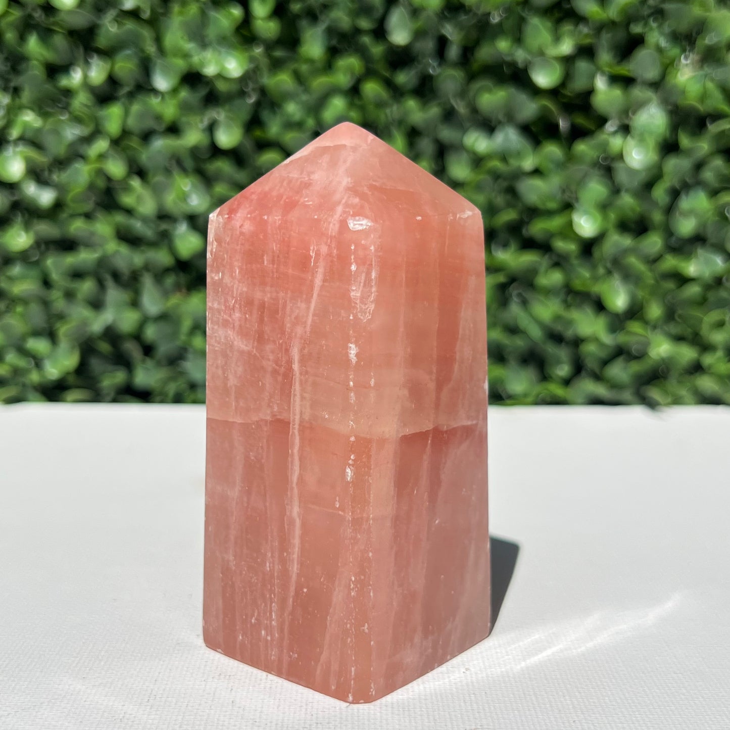 Strawberry Calcite Obelisk