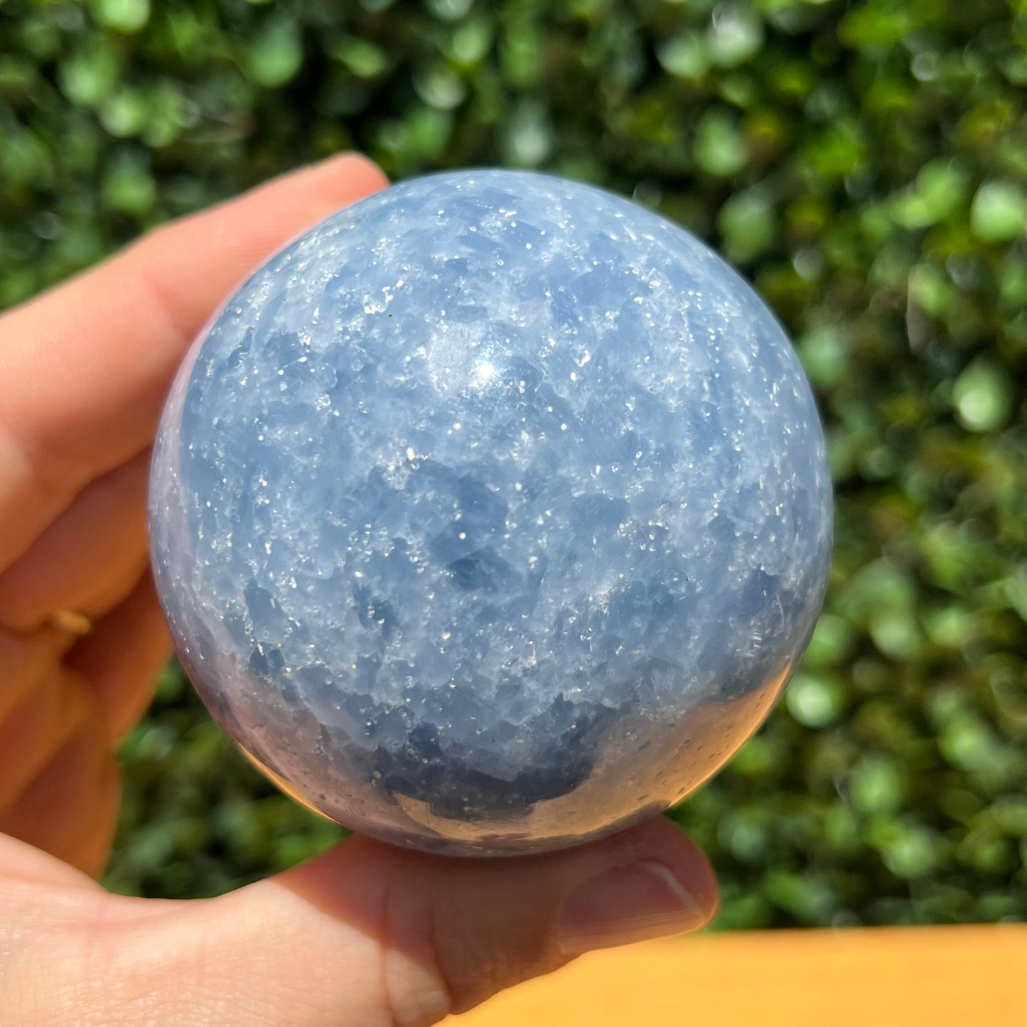 Blue Calcite Crystal Sphere