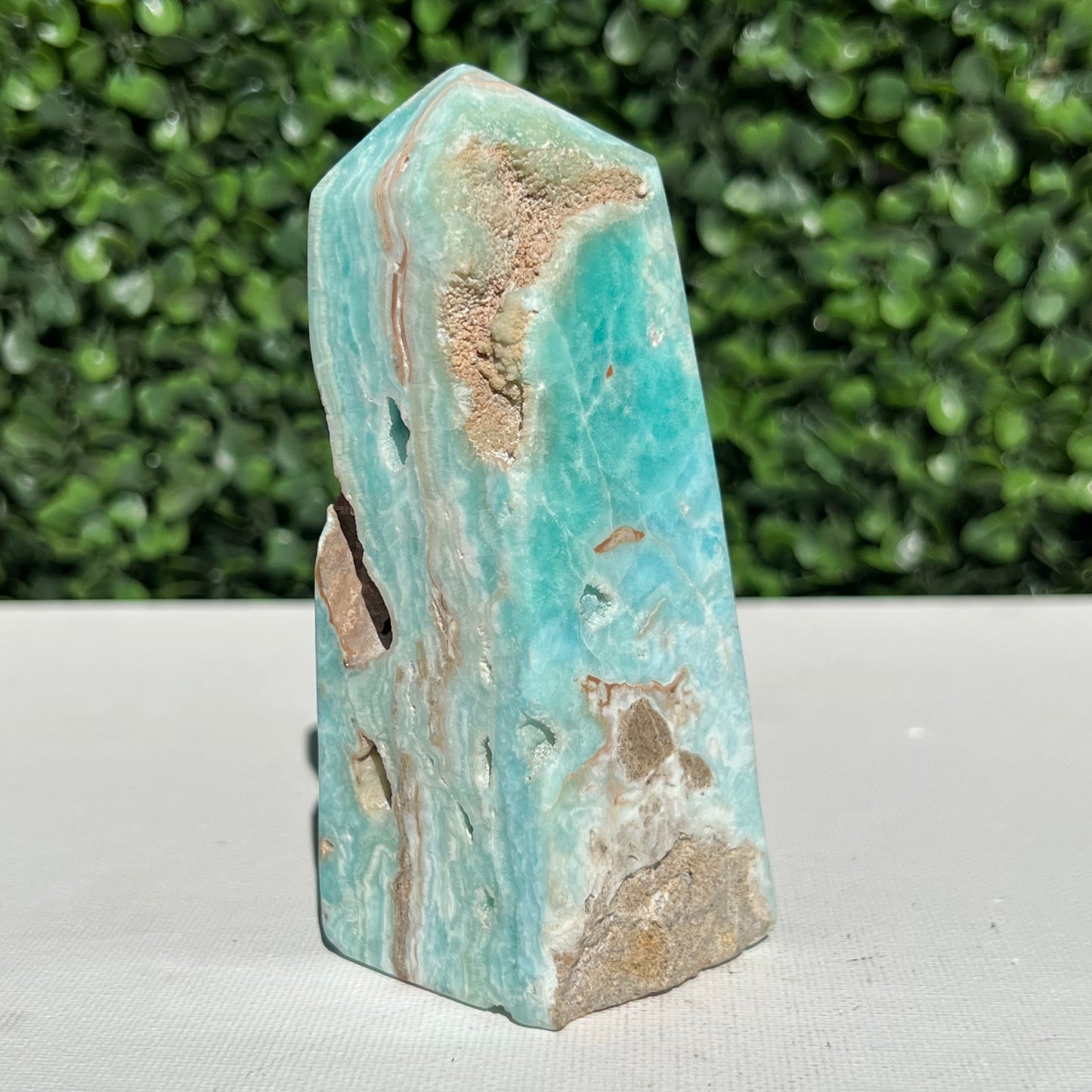 Blue Aragonite Obelisk