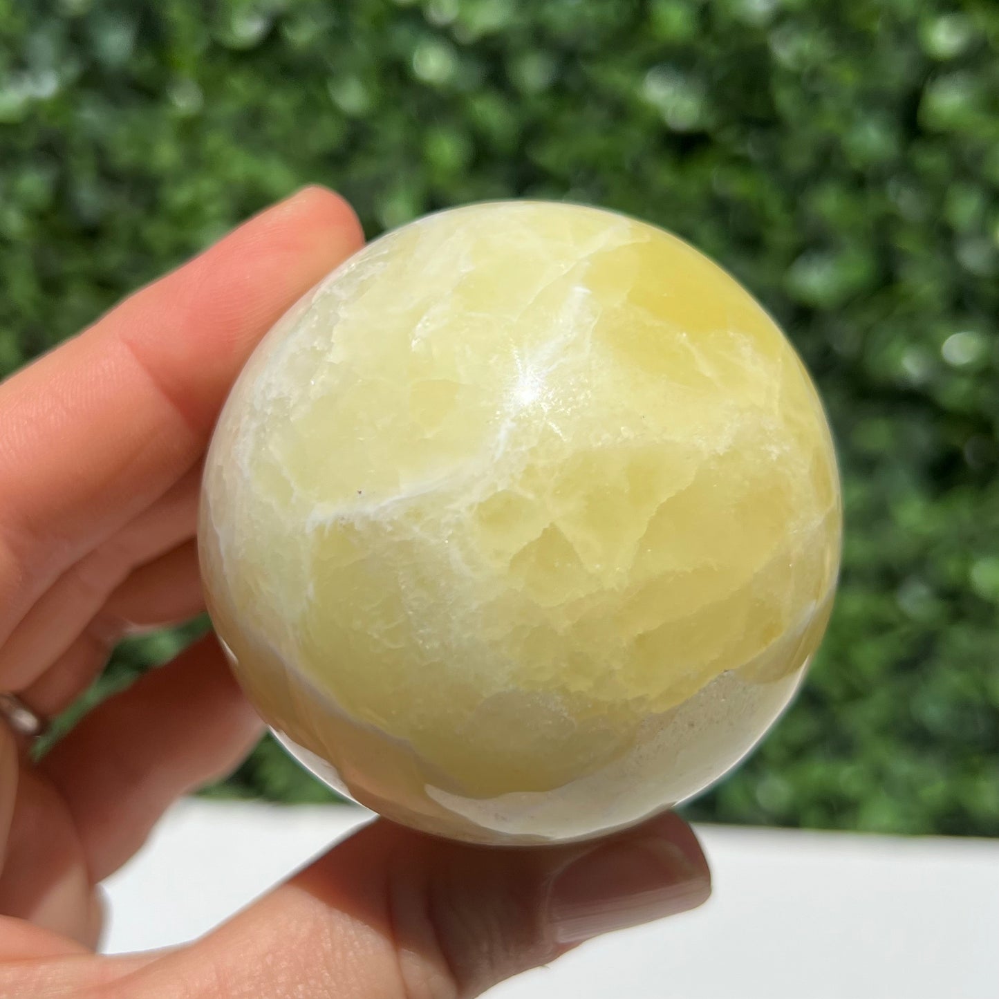 Golden Calcite Crystal Sphere