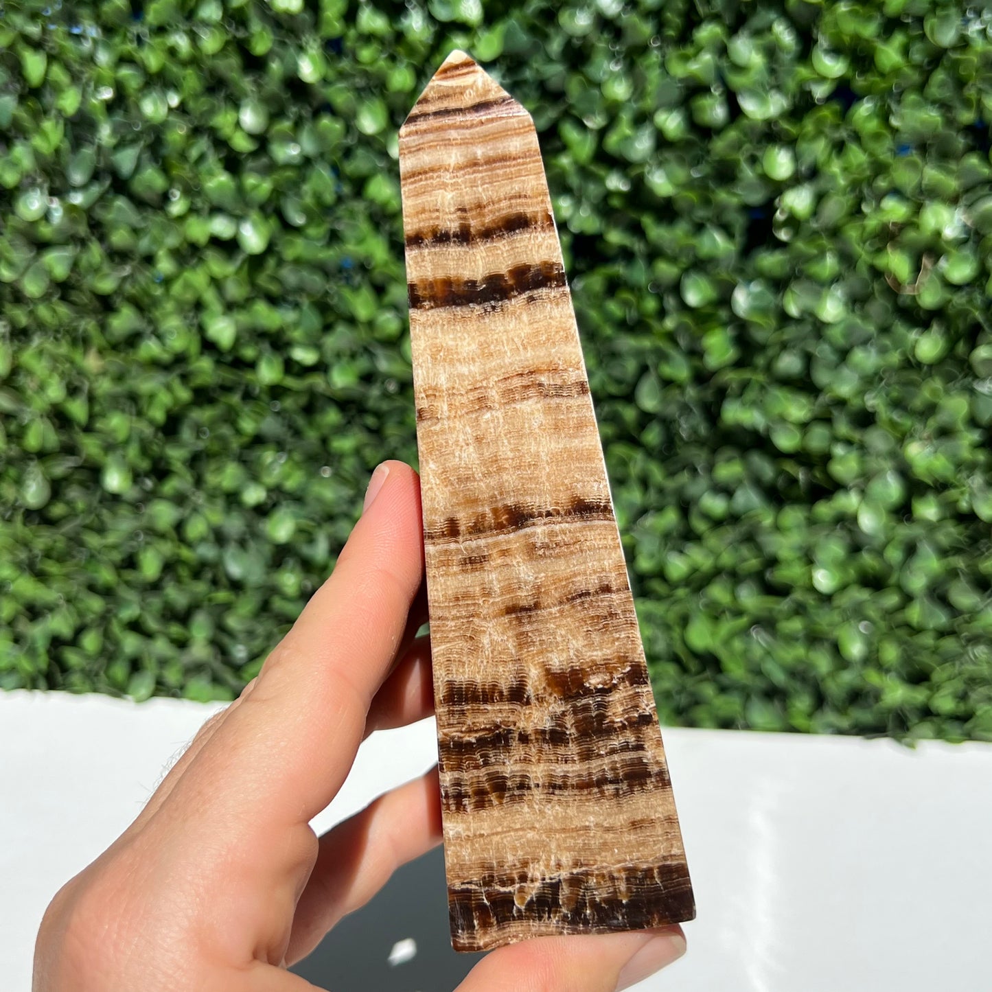 Chocolate Calcite Obelisk