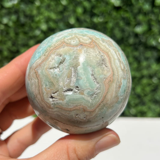 Blue Aragonite Sphere