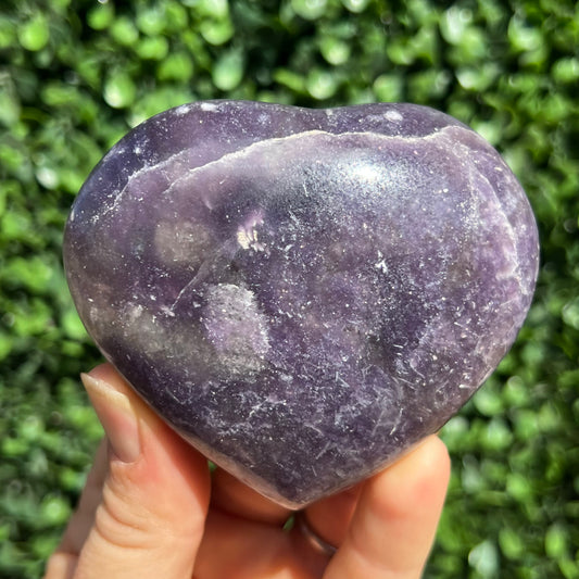 Lepidolite Smokey Heart
