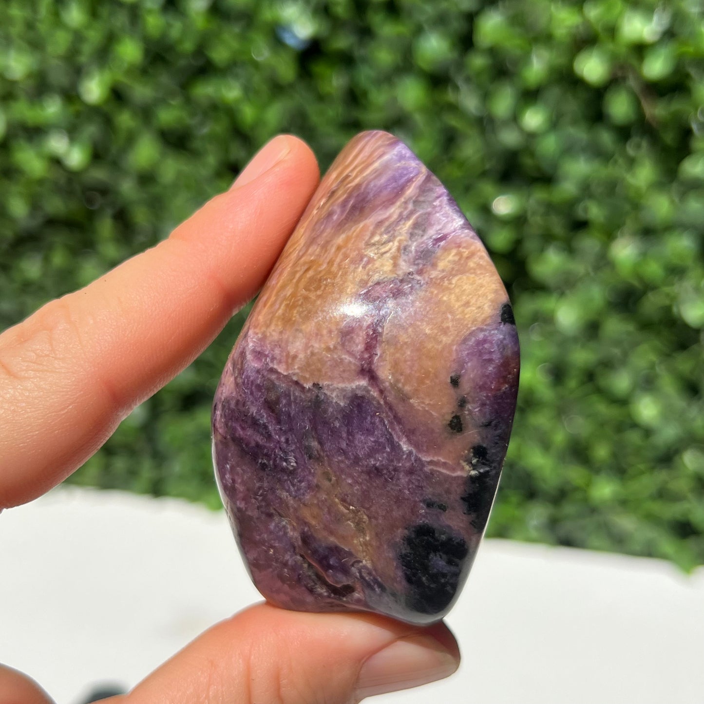 Charoite Palm Stone