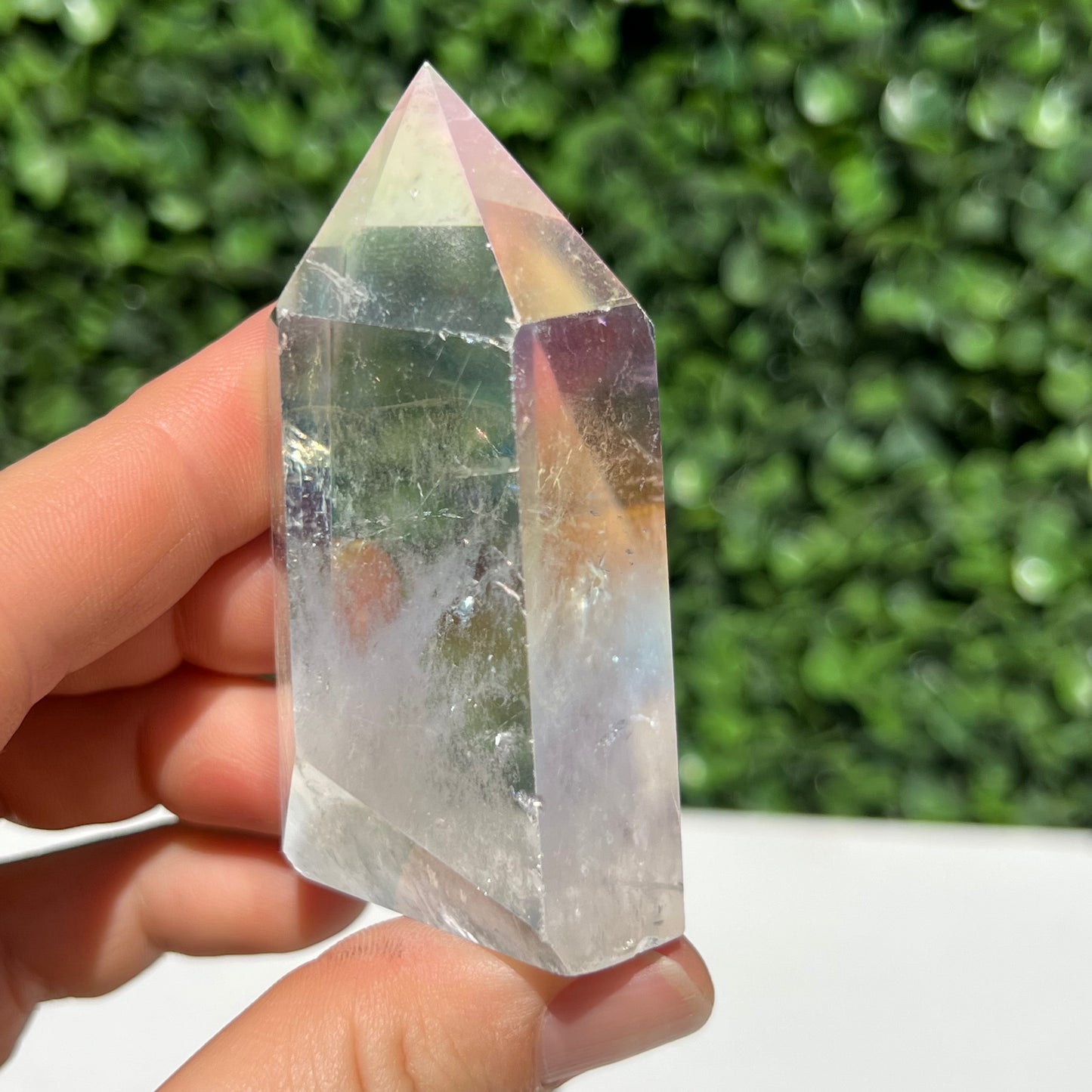 Aura Clear Quartz Point
