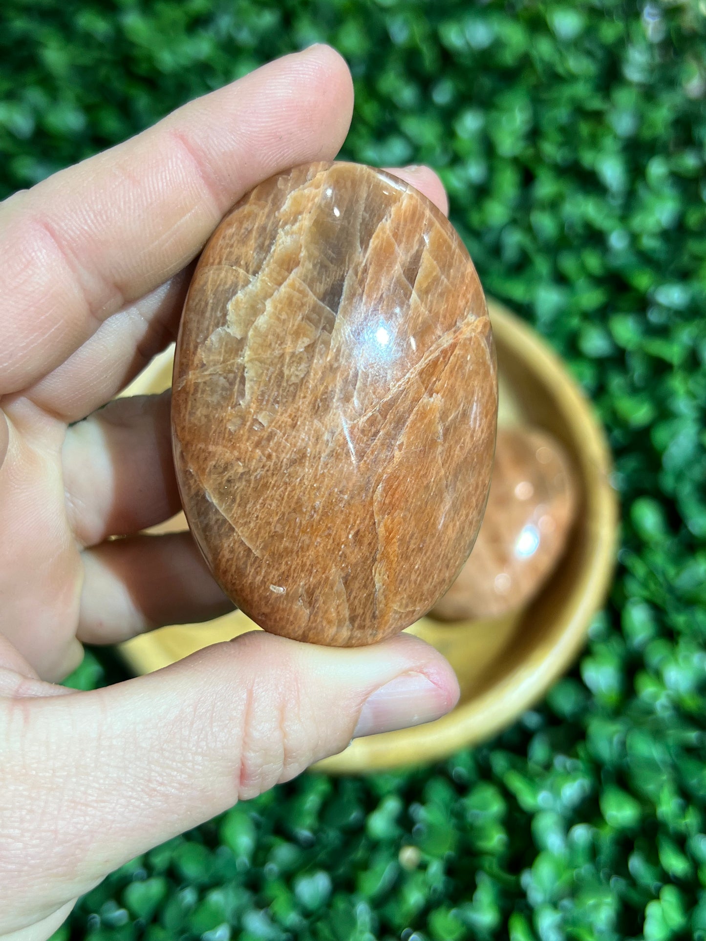 Peach Moonstone Palm Stone’s