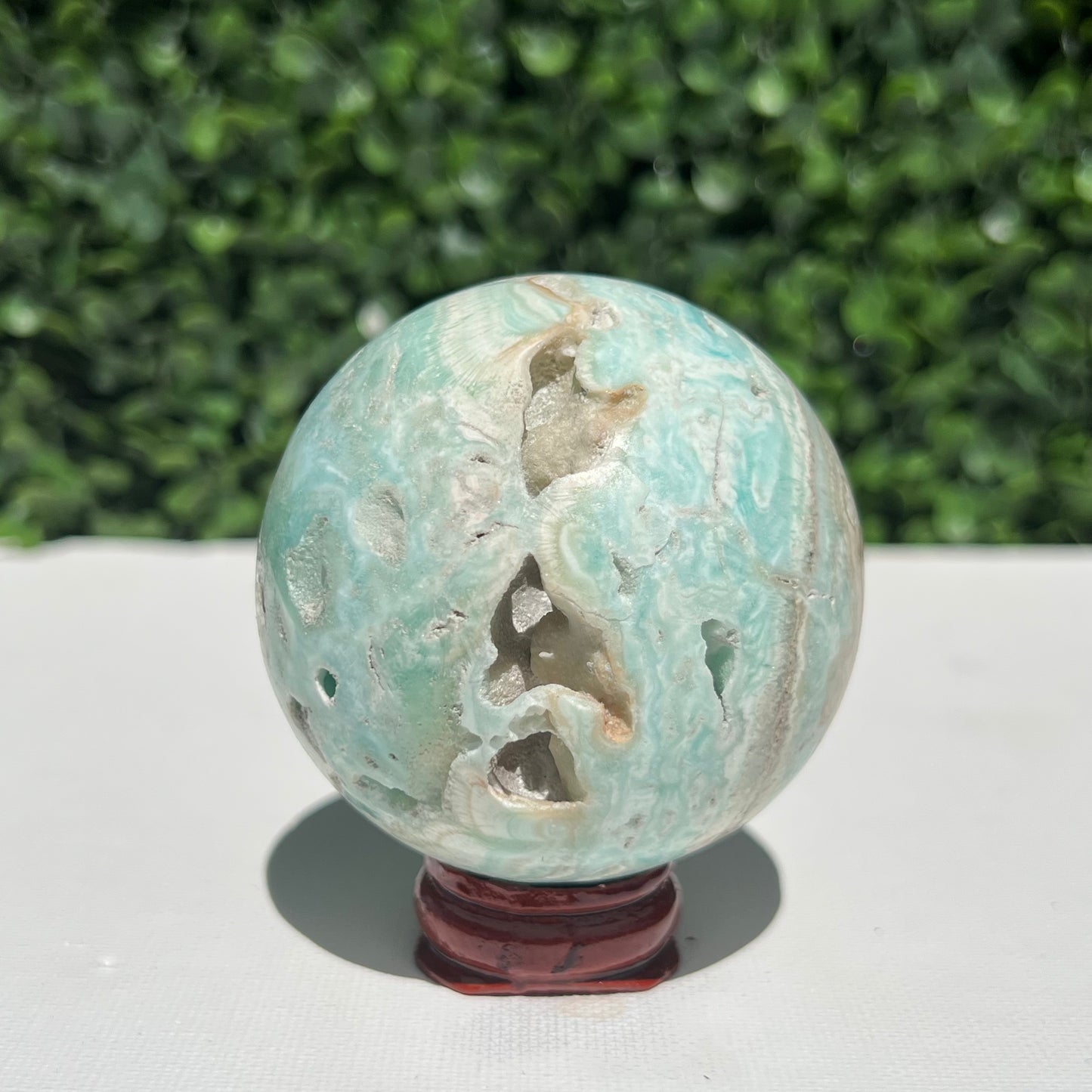 Blue Aragonite Sphere